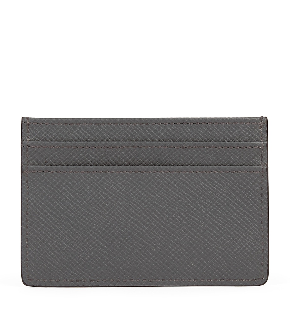 Smythson Leather Panama Card Holder S Grey Image 2
