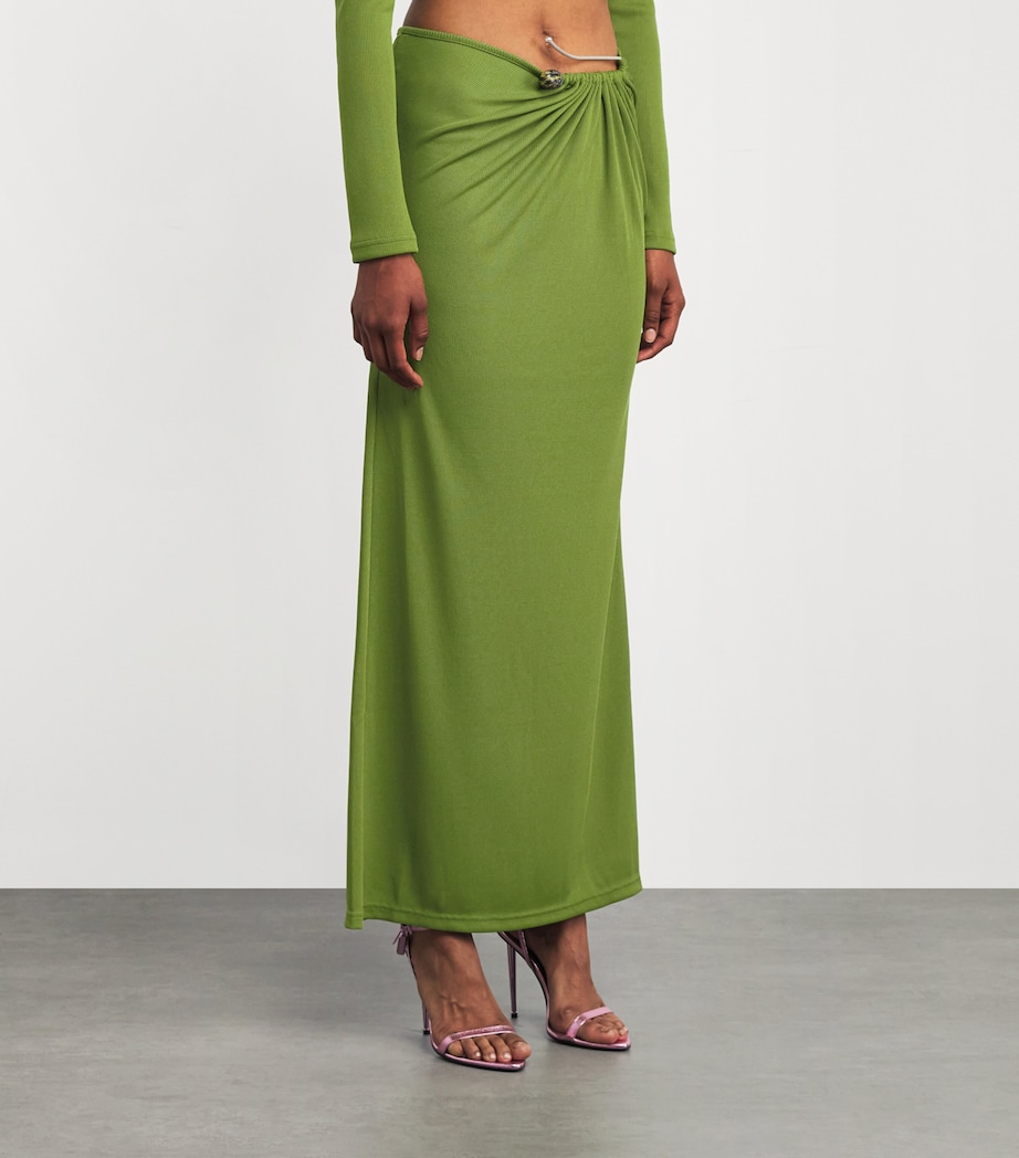 Pin-Gathered Maxi Skirt CACTUS Image 3