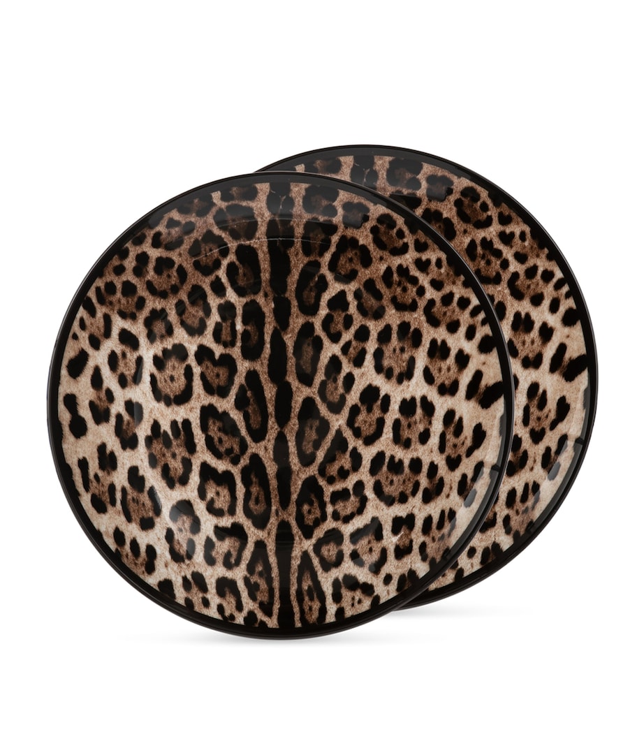 Set of Two Leopard Print Dinner Plates (26cm) UL003 LEOPARDO Image 3