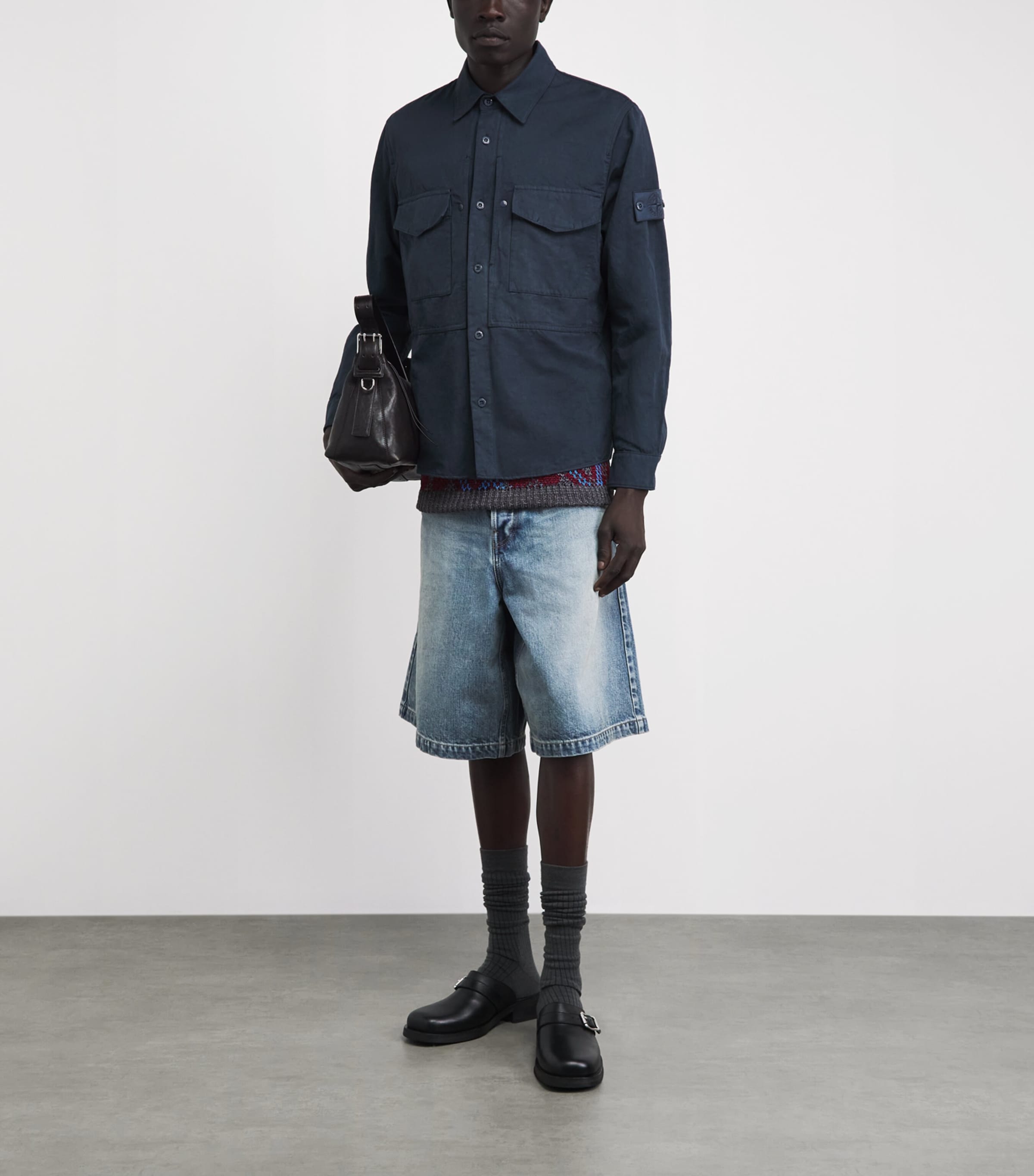 Stone Island Mens Canvas Ghost Overshirt Image 2