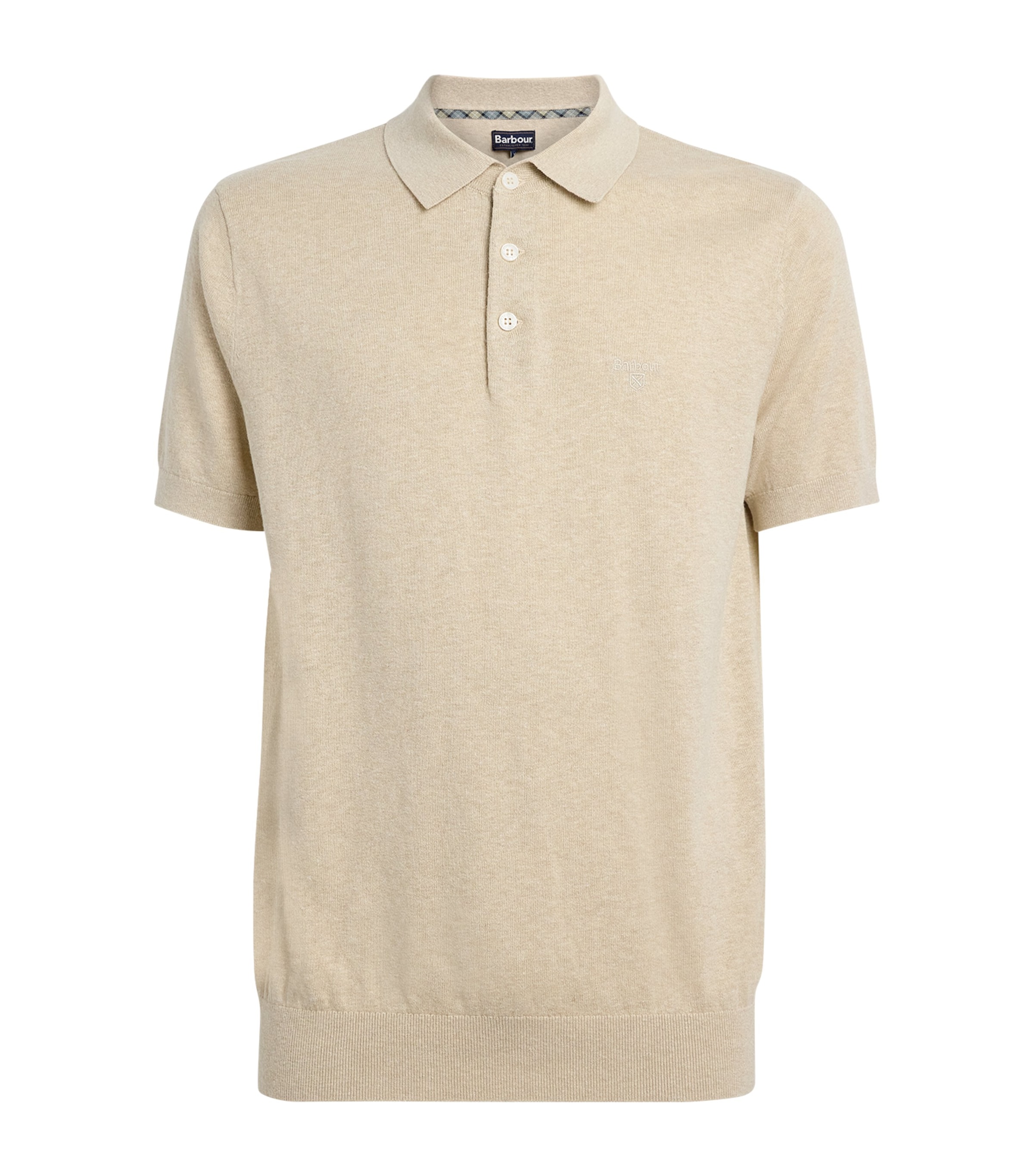 Cotton-Linen Logo Polo Shirt WASHED STONEST17 Image 1