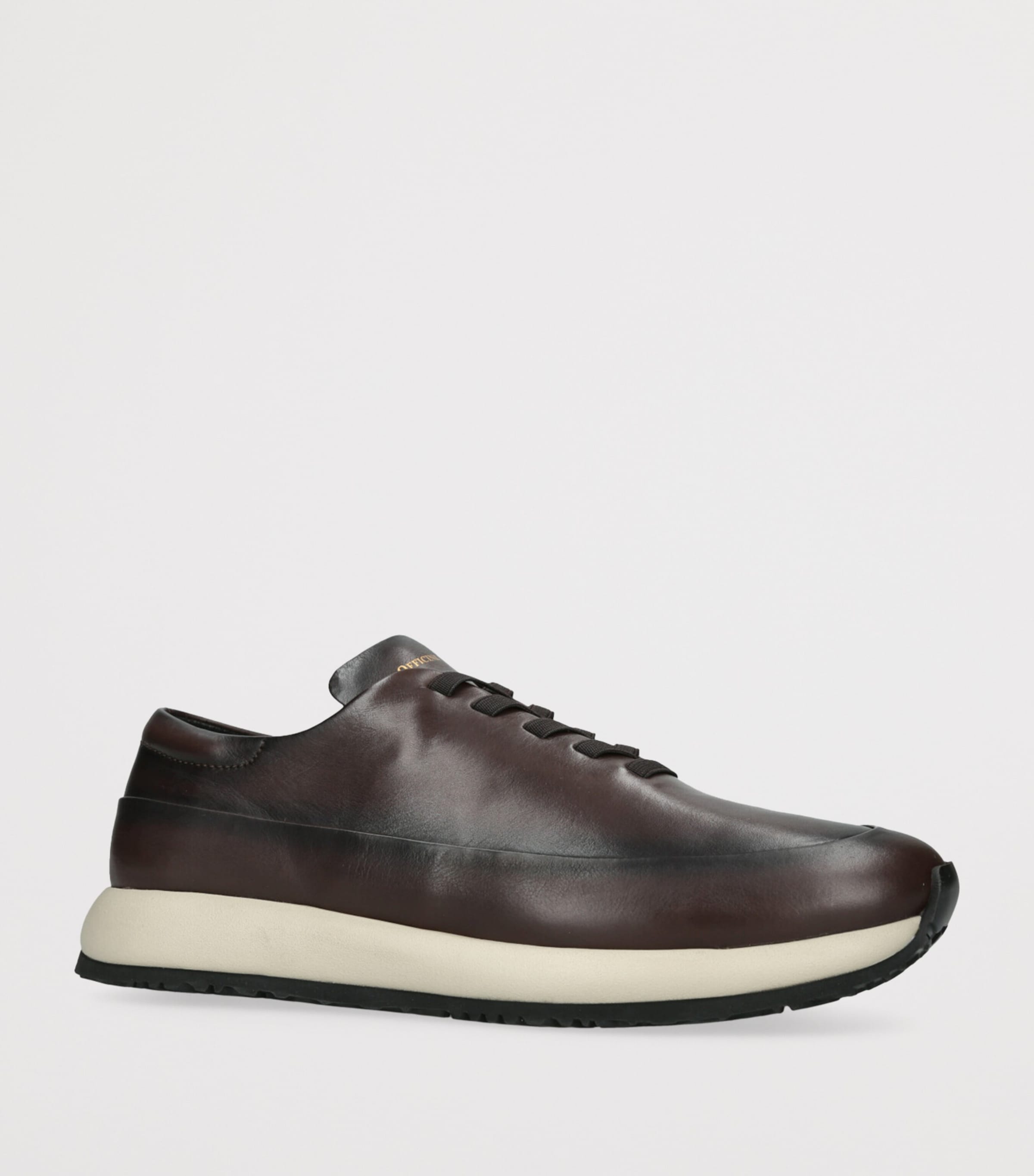 Officine Creative Mens Leather Form Sneakers Brown Image 3