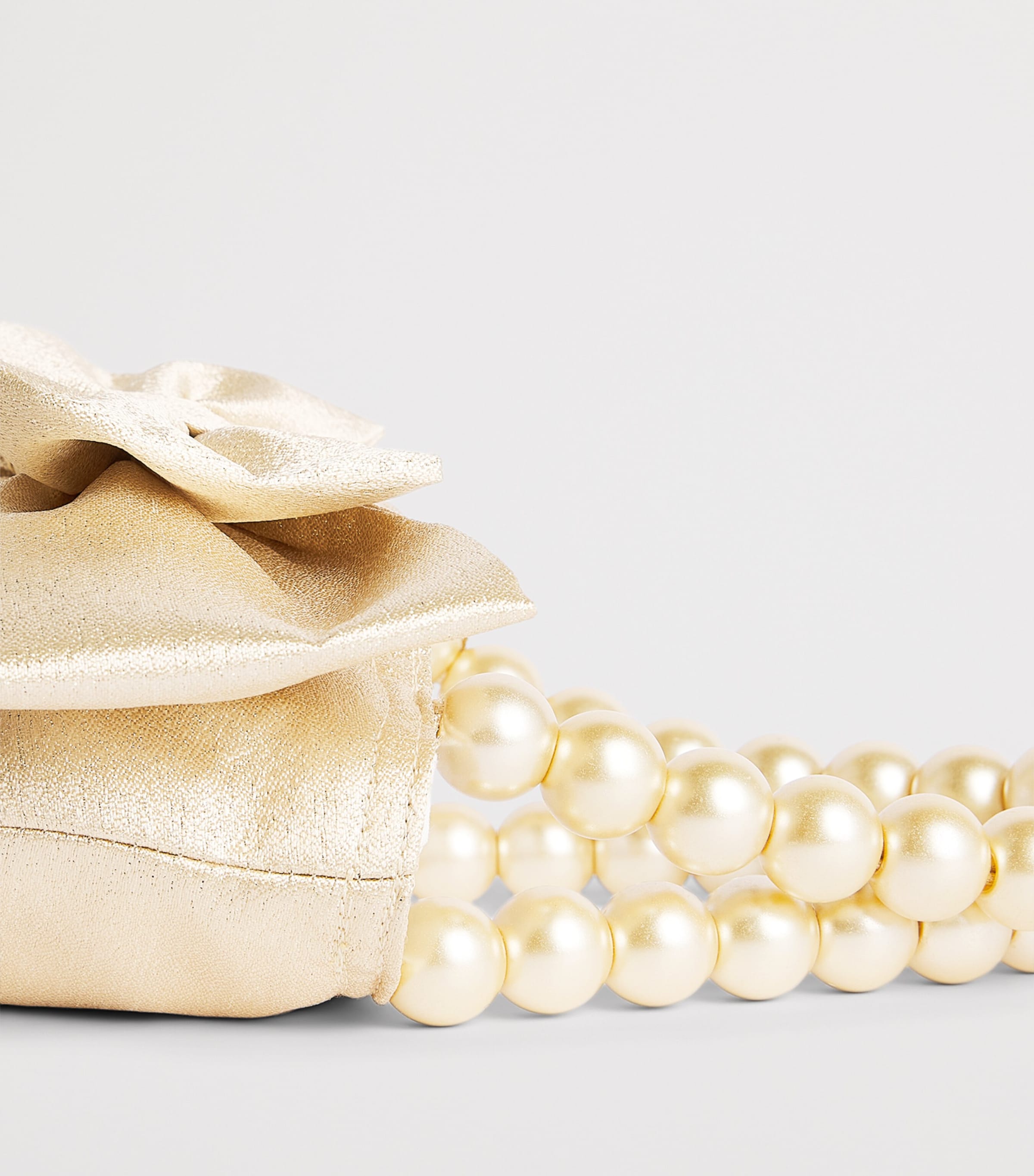 Mama Luma Bow-Detail Bucket Bag Gold Image 3