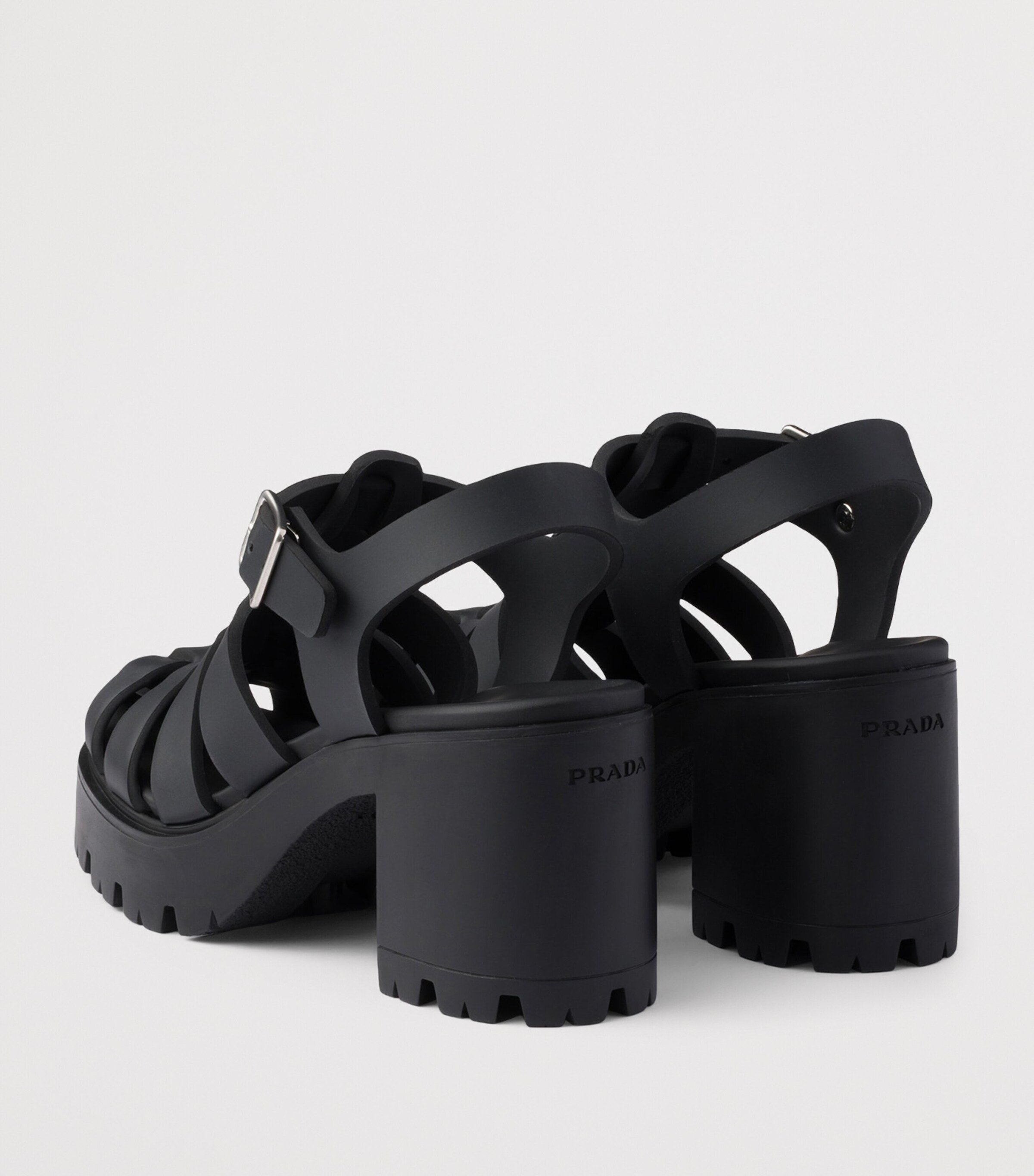Prada Rubber Platform Sandals 90 Image 4