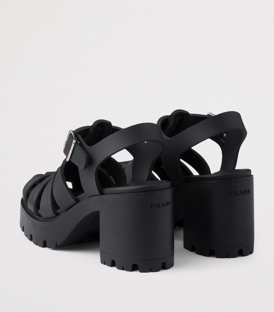 Prada Rubber Platform Sandals 90 Image 4