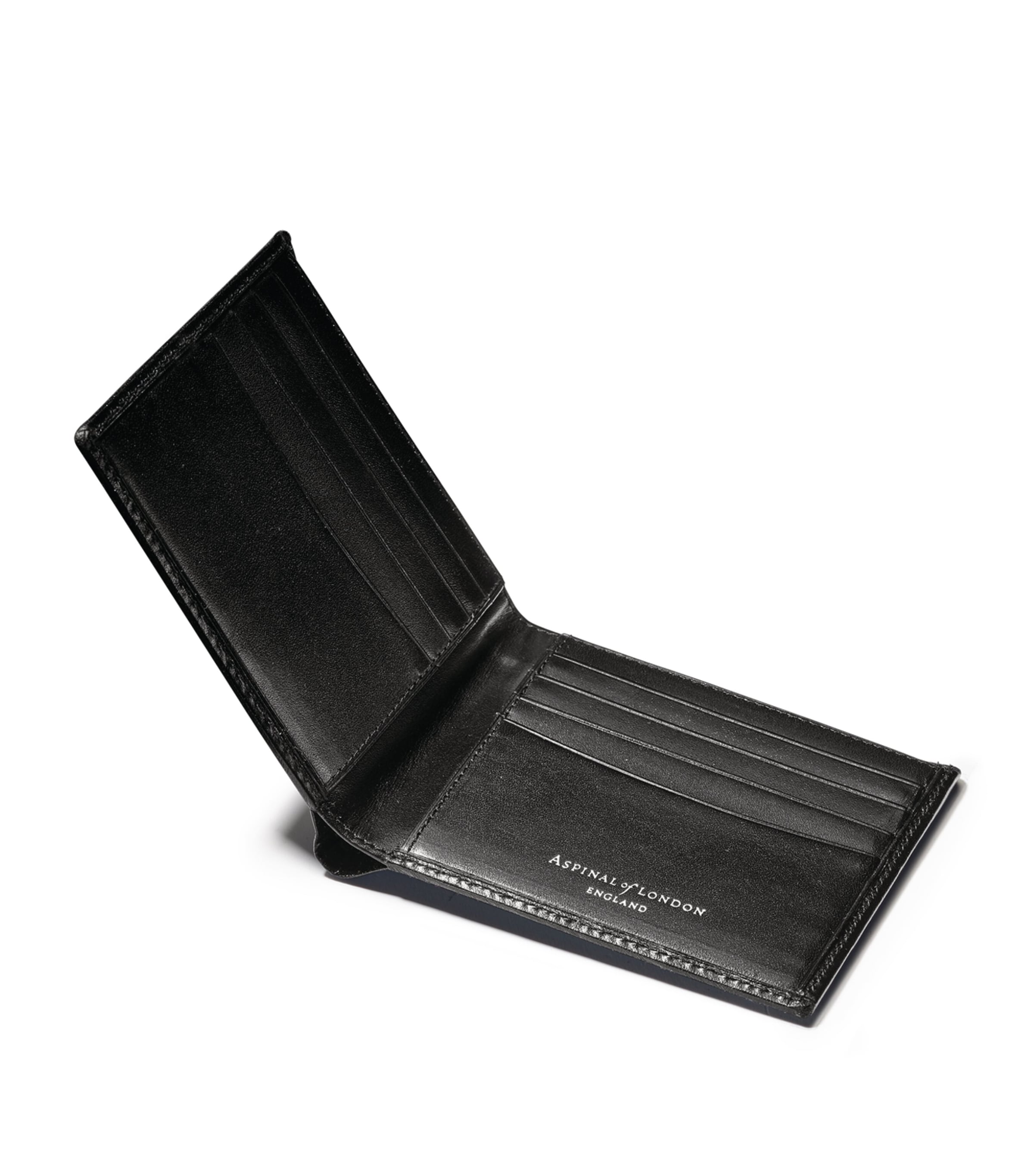 Leather Bifold Wallet BLACK Image 2