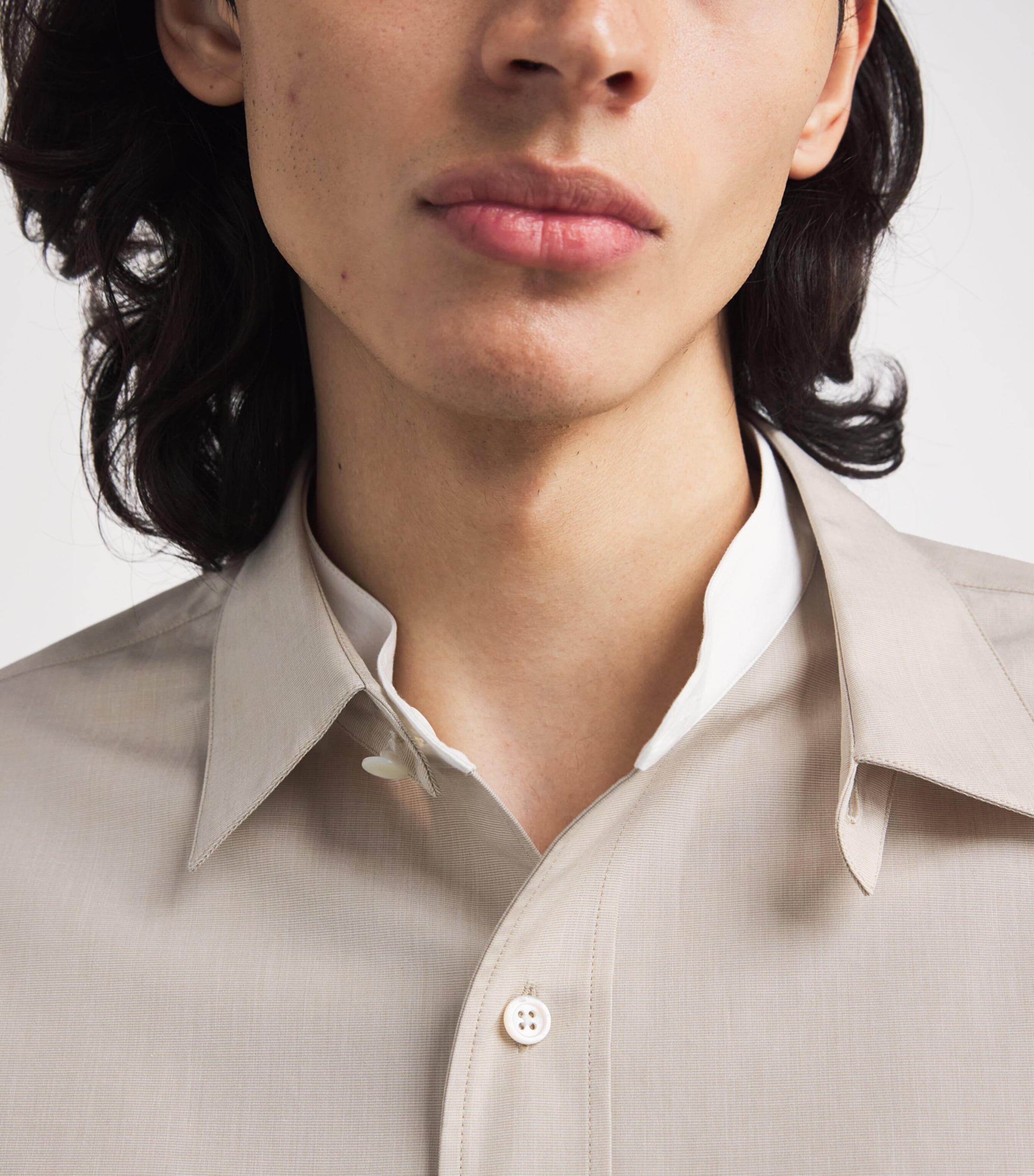 The Row Mens Melchior Cotton Shirt Deep Bistre Image 6