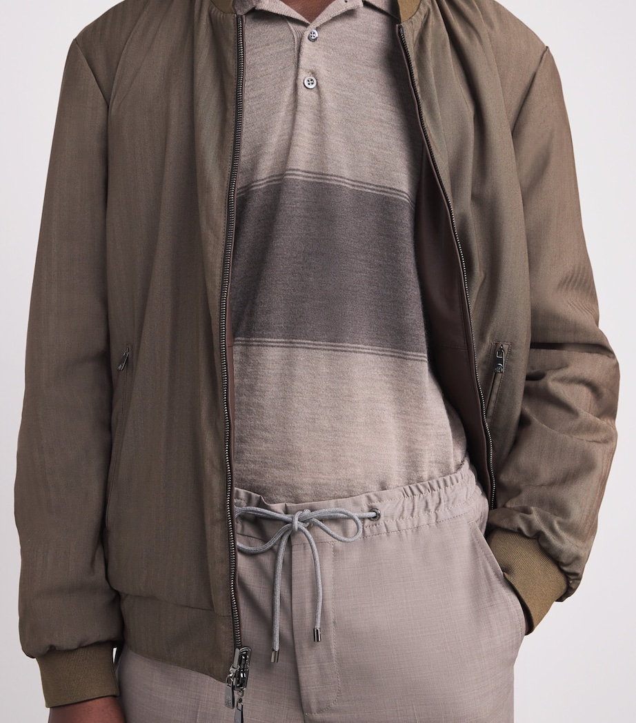 Lambskin Bomber Jacket 030 DARK BROWN Image 7