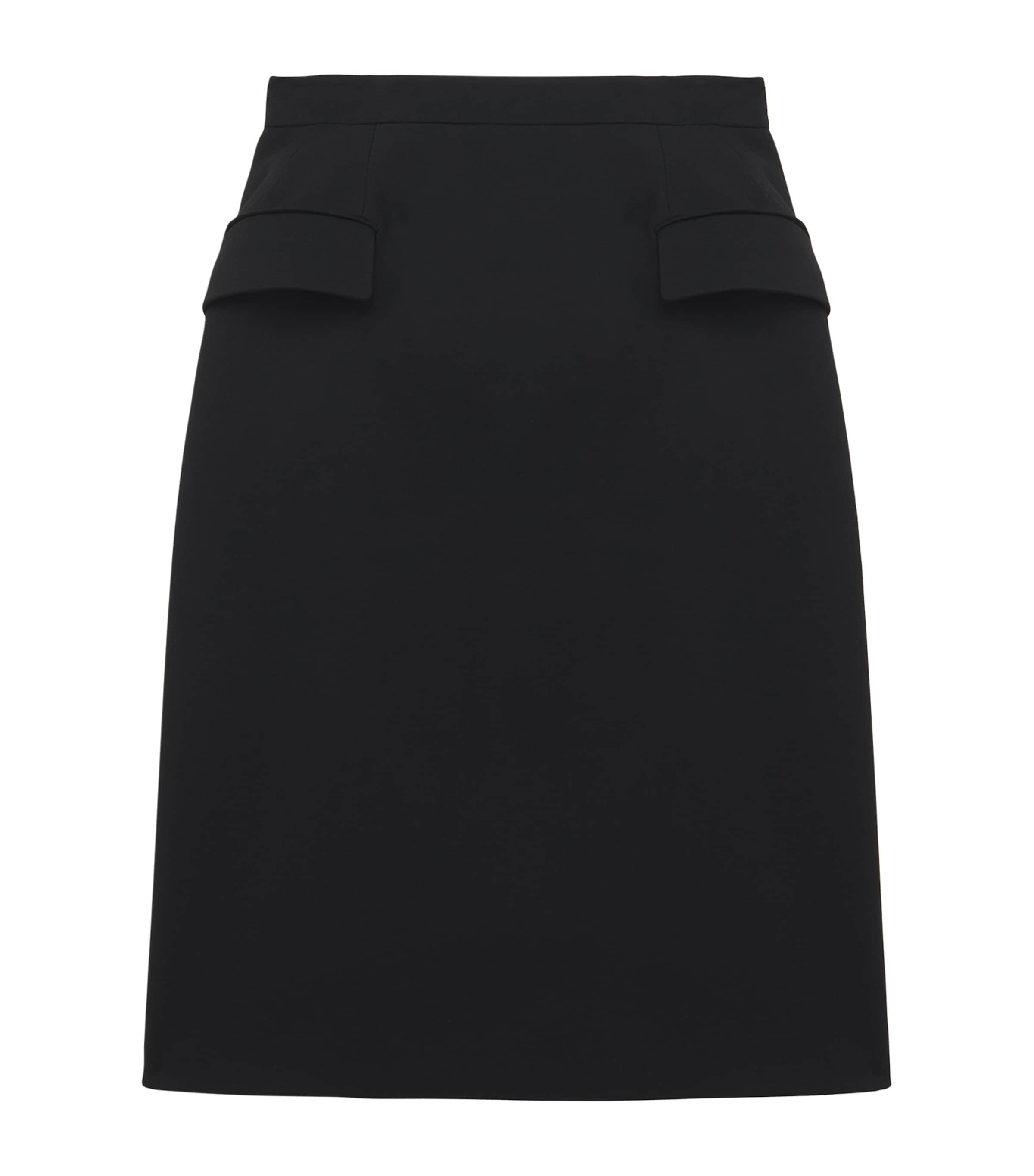 Wool-Blend Midi Skirt