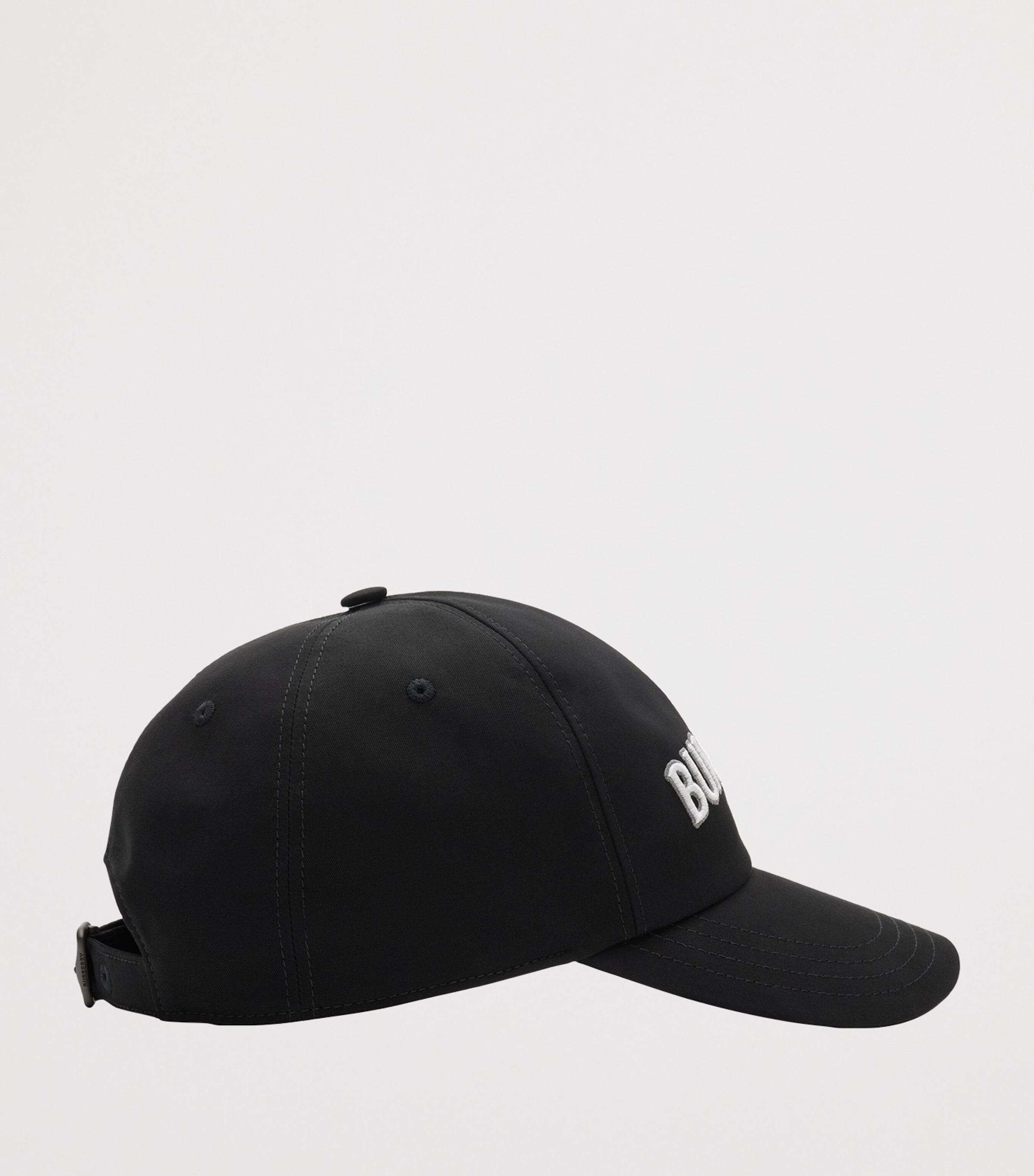 Burberry Cotton Gabardine Logo Baseball Cap Black Image 2