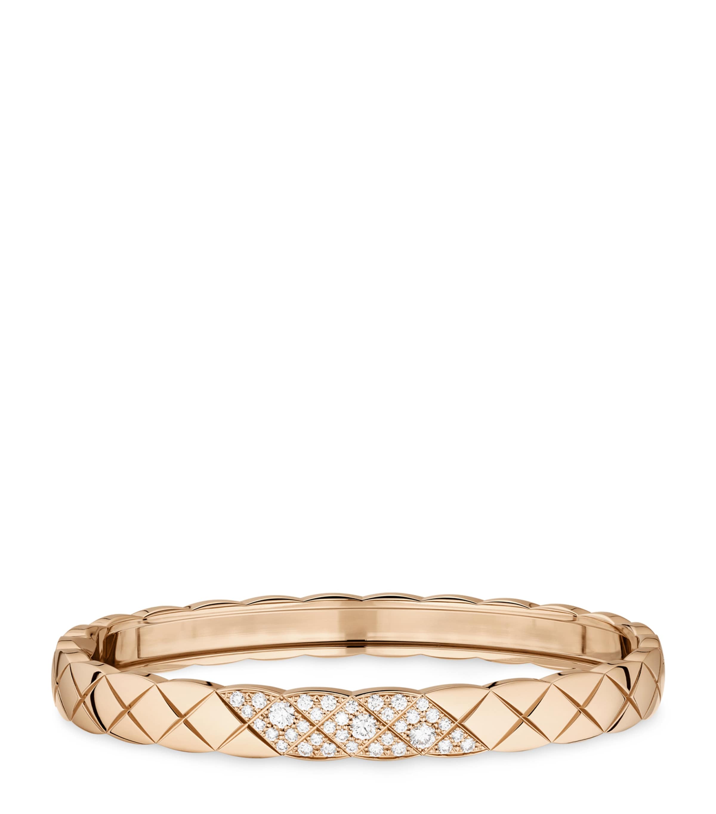 Beige Gold and Diamond Coco Crush Bangle BEIGE Image 1