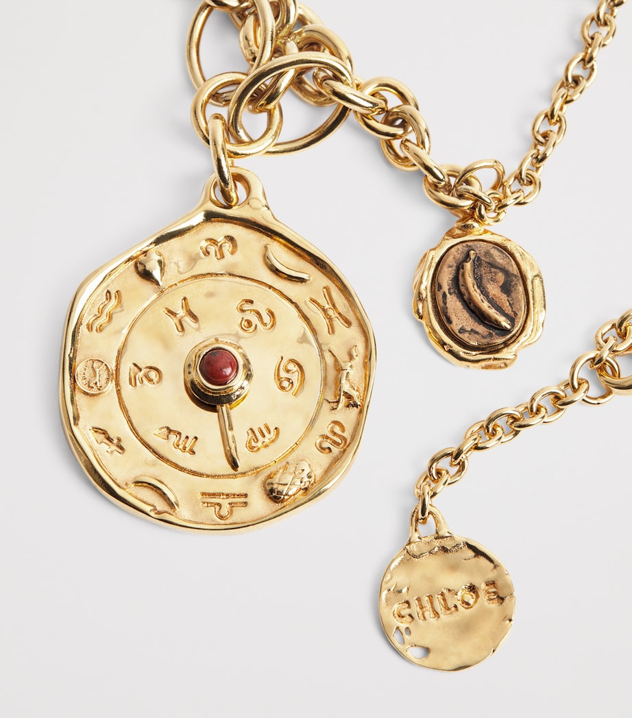 Chloé Chloé Medals Pendant Necklace Gold And Bronze Image 4