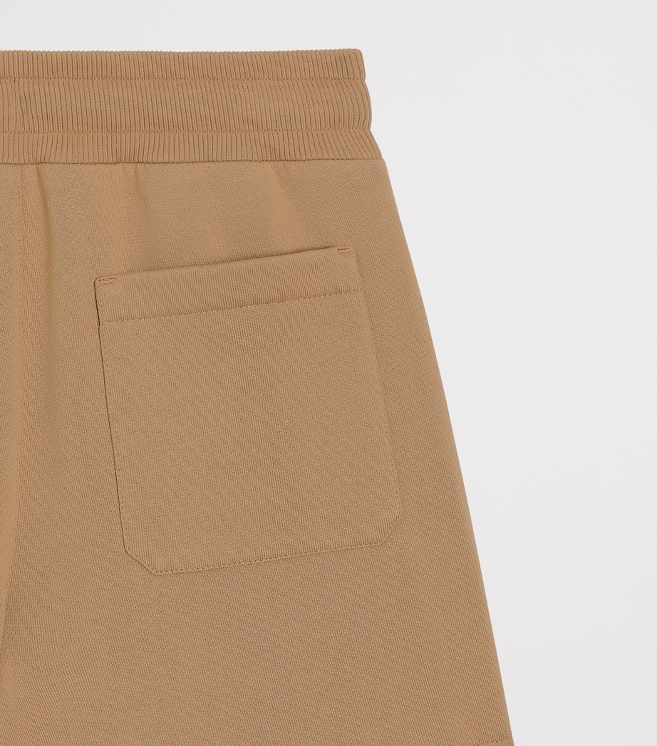 Dolce&Gabbana Kids Cotton Logo Sweatshorts (8-12+ Years) Dark Sand Image 3