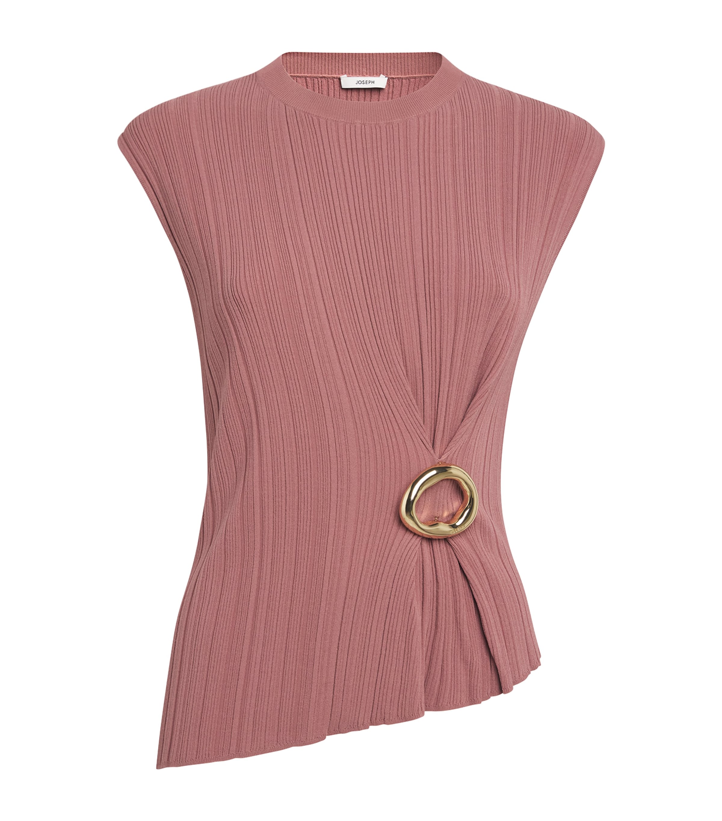 Joseph Womens Plissé Kenit Top Musk Image 1