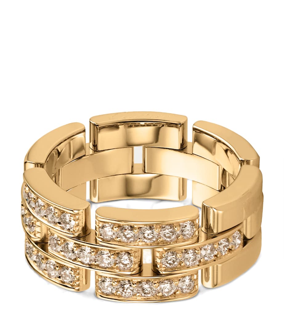 Cartier Yellow Gold and Diamond Maillon Panthère Ring Image 1