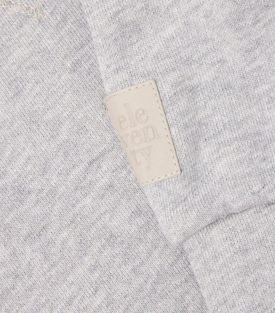 Eleventy Kids Cotton Twin-Pocket Hoodie (2-16 Years) Gri Ch.mel/be Image 3