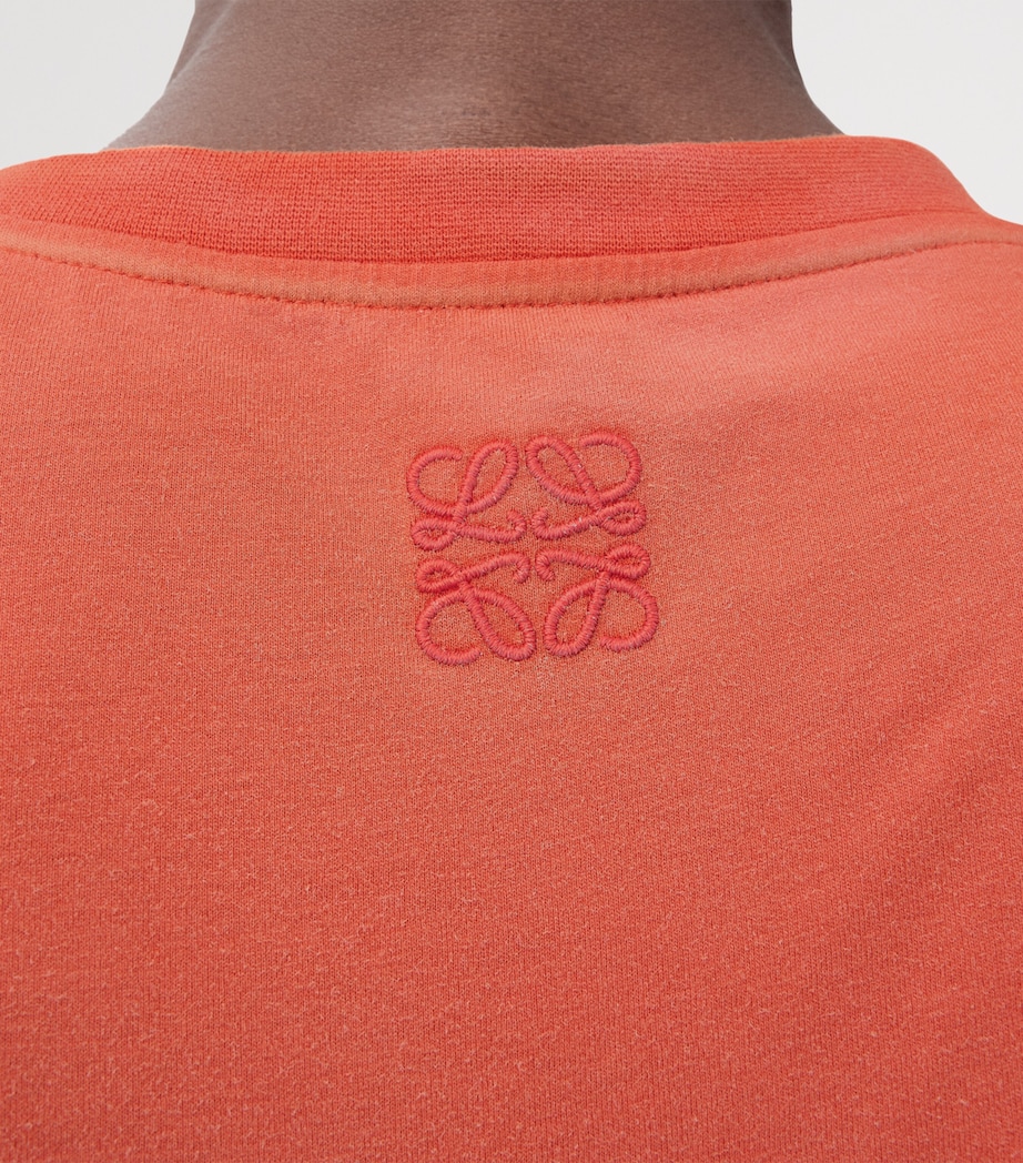 Cotton Tomato Print T-Shirt ORANGE Image 5