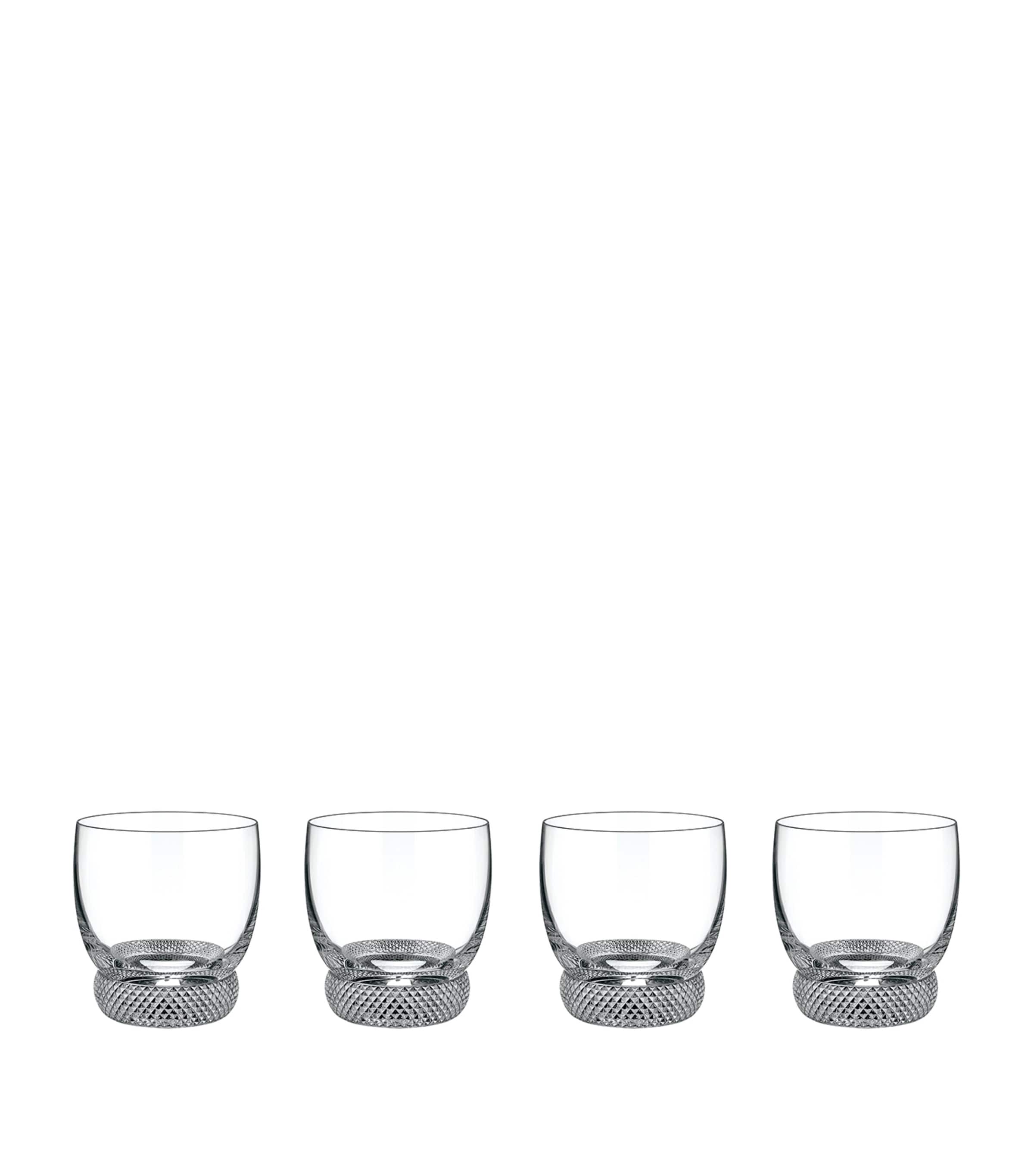 Villeroy & Boch Set Of 4 Crystal Octavie Old Fashioned Tumblers In Transparent