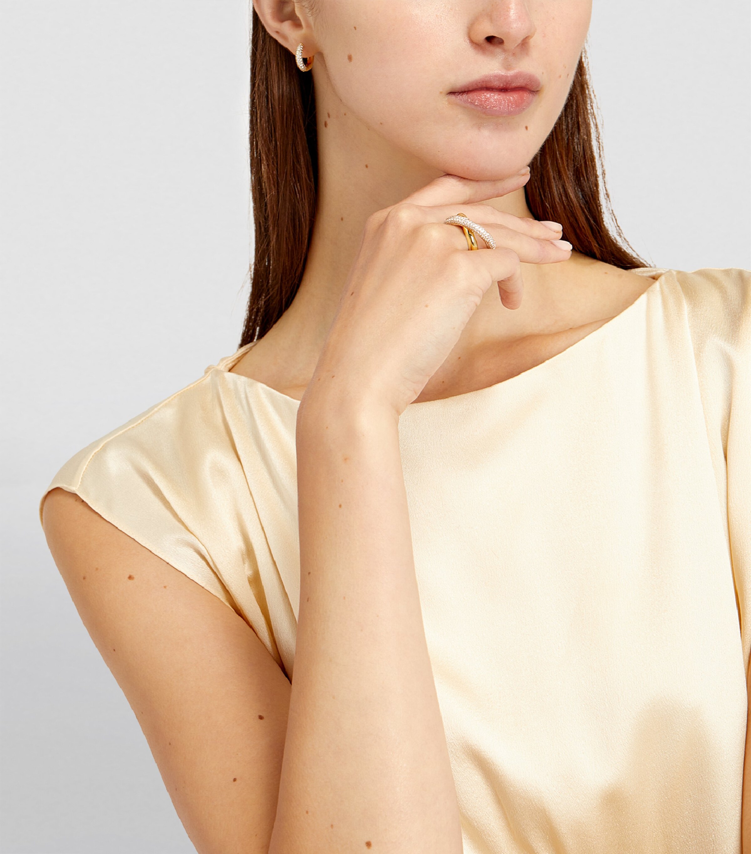 Engelbert Yellow Gold and Diamond Loop Ring Yellow Gold Image 4