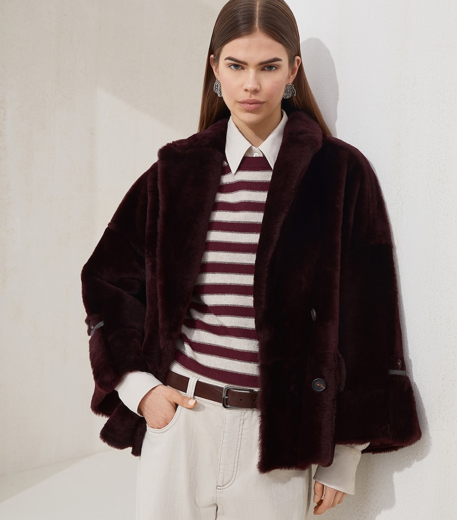 Shearling Reversible Overcoat C4243 Image 5