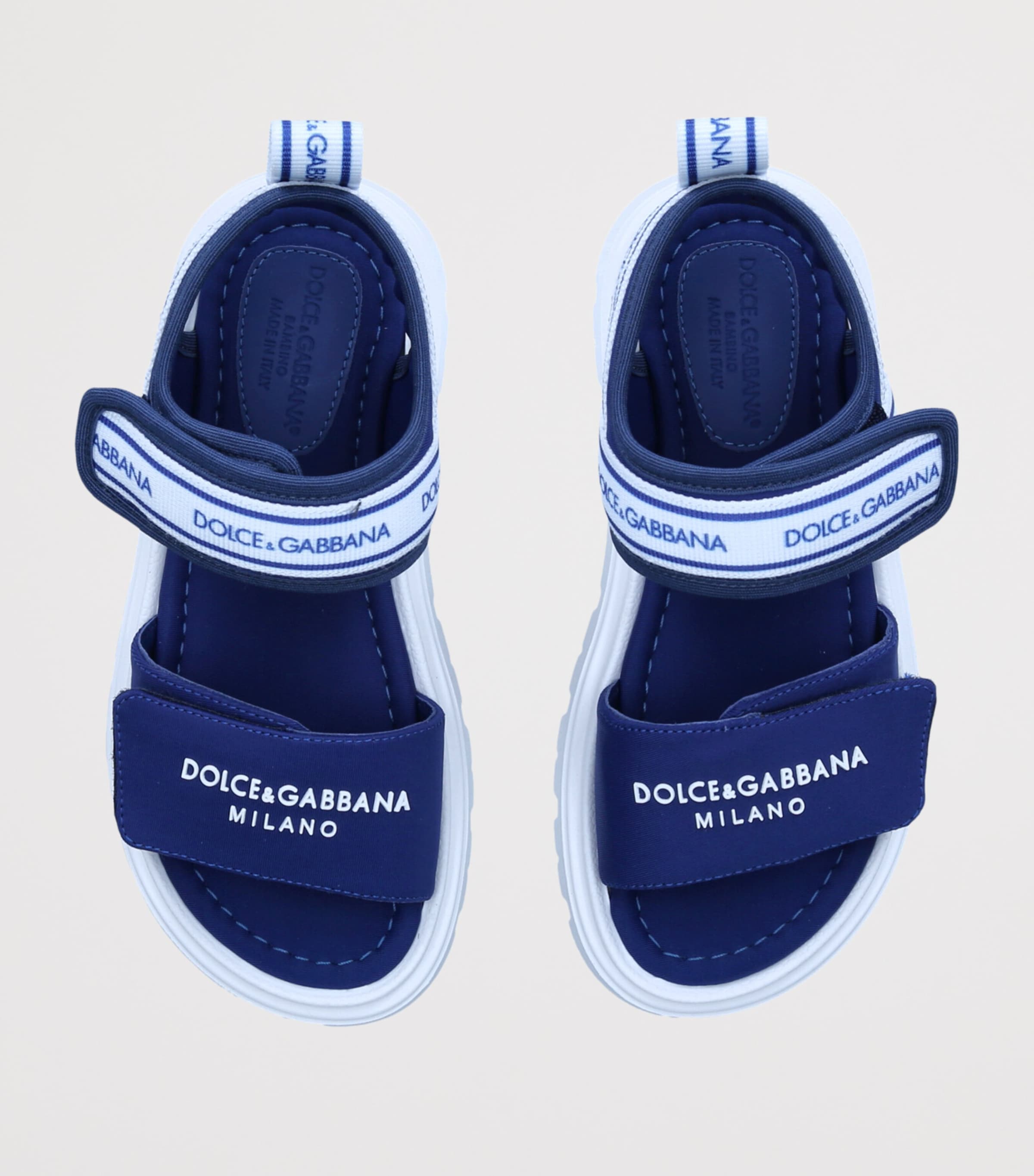 Dolce&Gabbana Kids Logo-Strap Sandals Blue Other Image 4