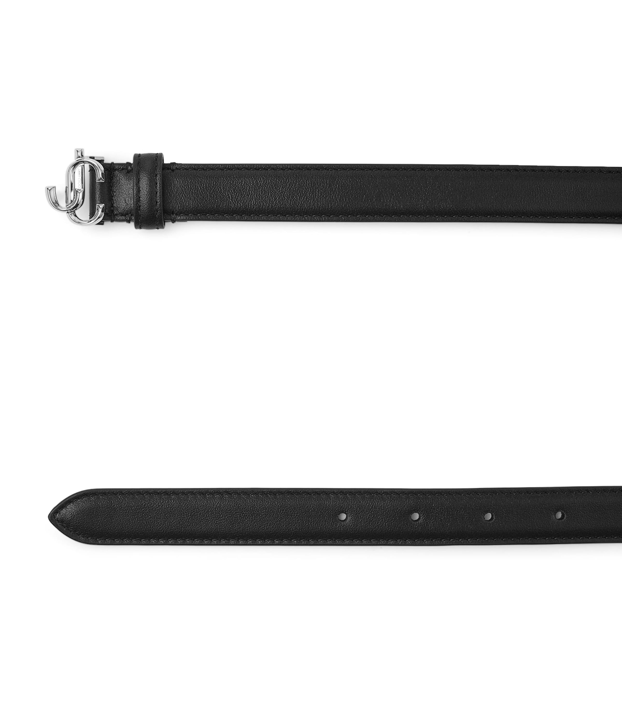Leather Mini Helina Belt BLACK/SILVER Image 2