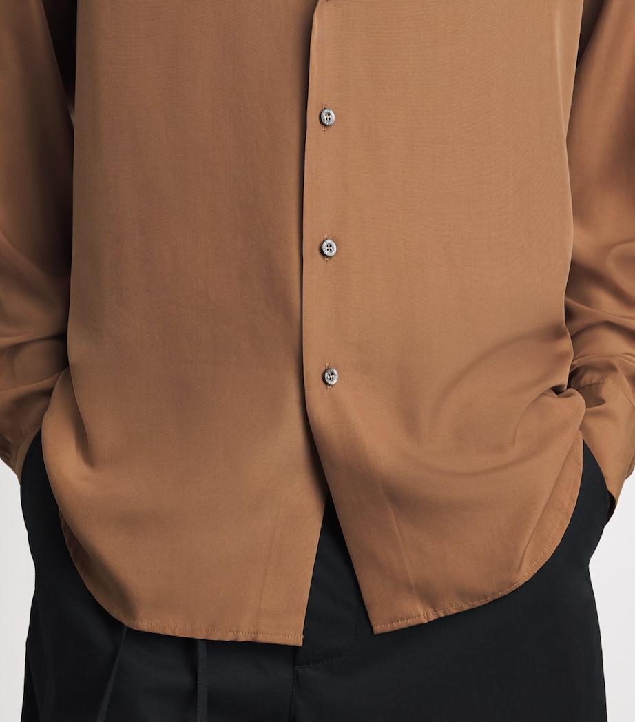 System Mens Triangular Panel Shirt Camel Image 3