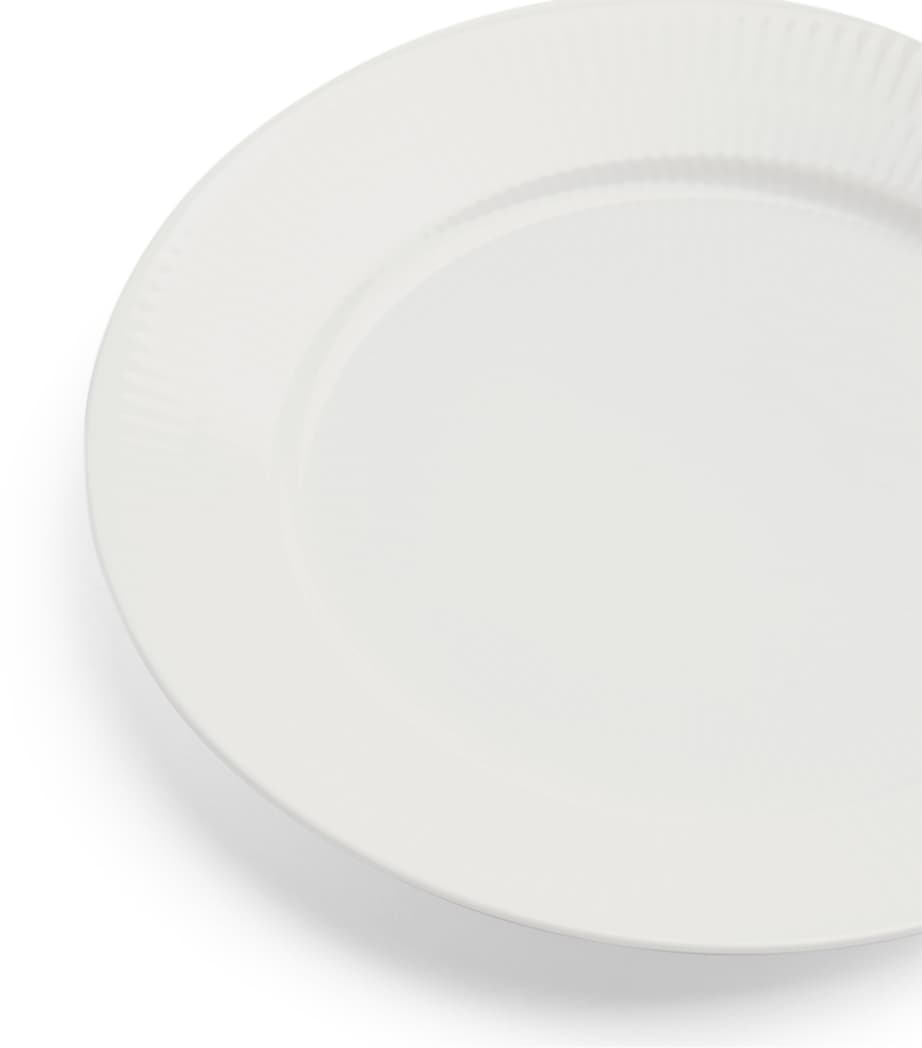 White Fluted Plate (22cm) WHITE Image 2