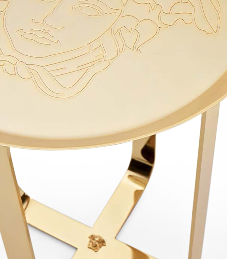Engraved Medusa Side Table GOLD+GLASS Image 2