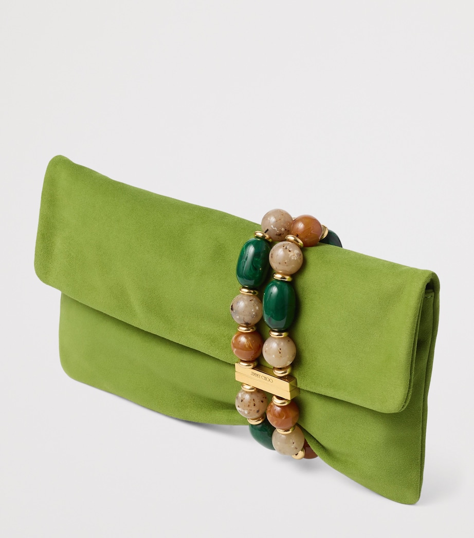 Jimmy Choo Zandra Lambskin Clutch Bag Clover/gold Image 2