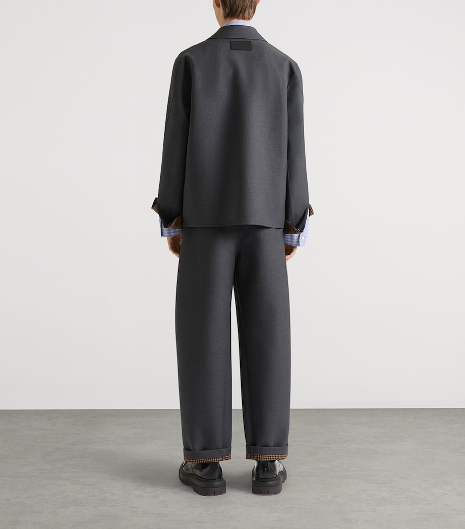 Givenchy Mens Wool-Silk Overshirt Image 3
