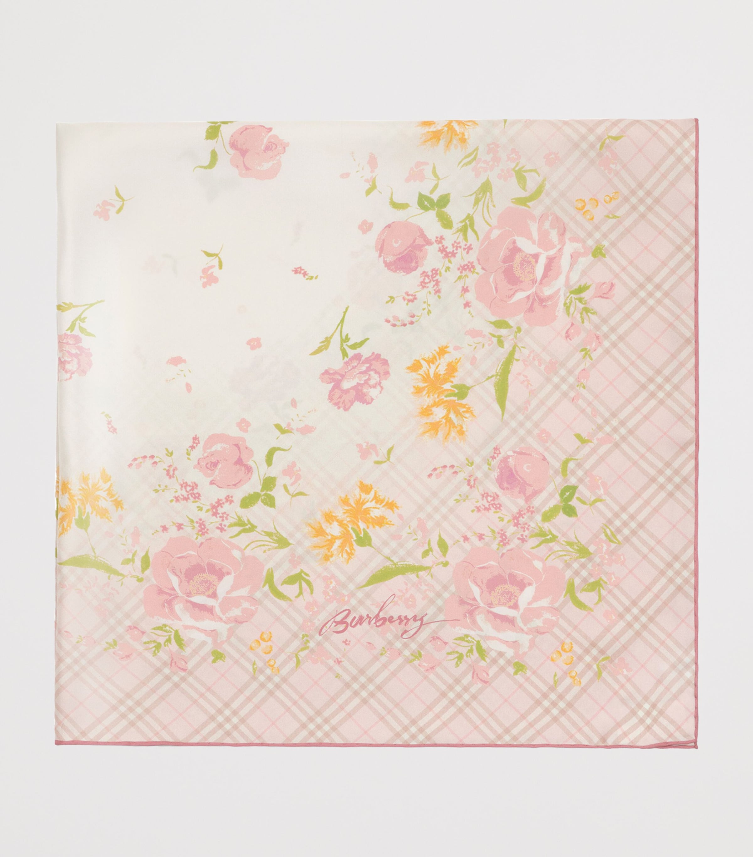 Burberry Silk Garden Party Scarf Quartz Pink Image 2