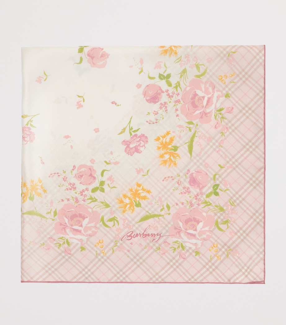 Burberry Silk Garden Party Scarf Quartz Pink Image 2