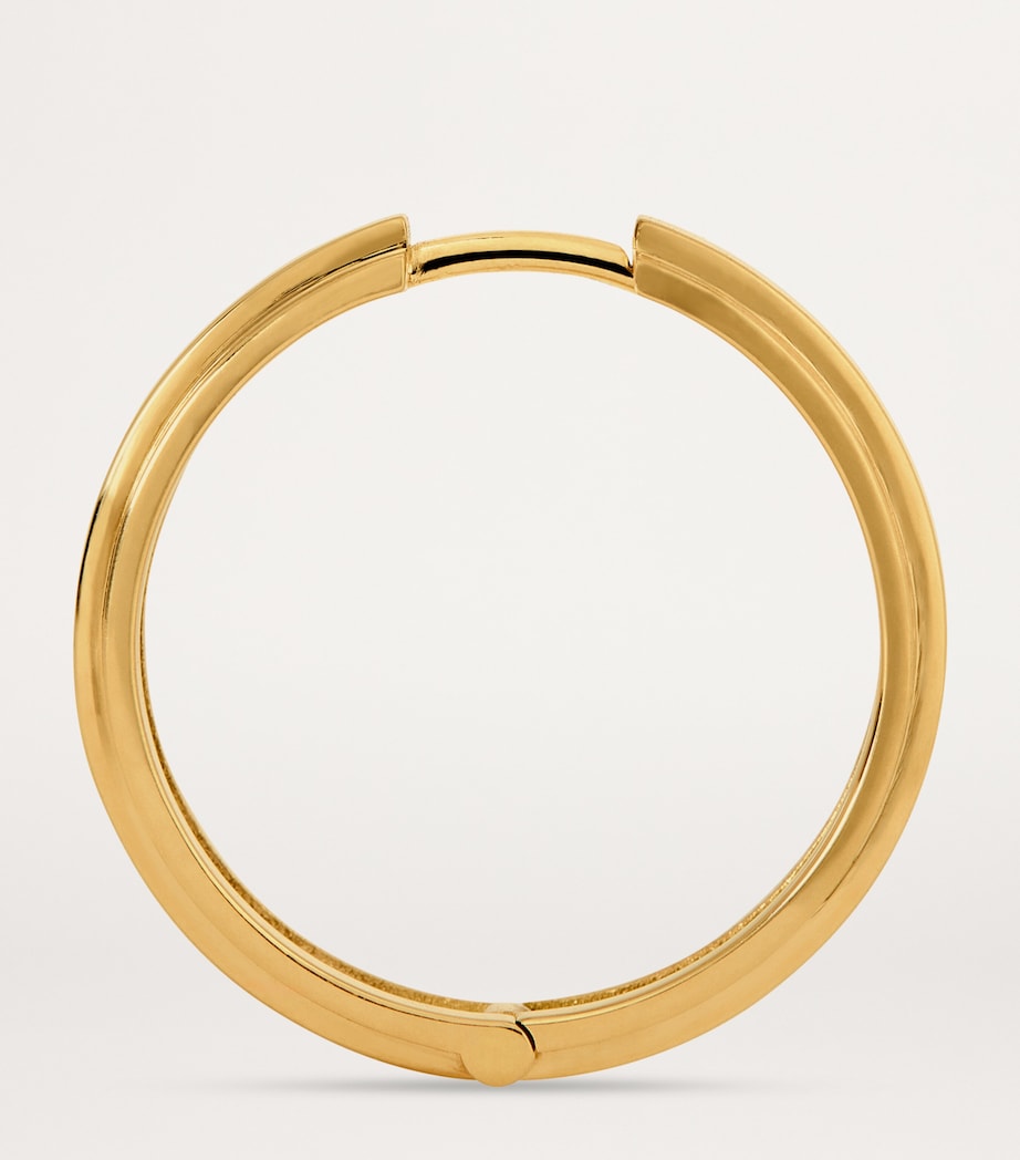 Yellow Gold Staircase 3-Tier Huggie Earrings YELLOW GOLD Image 4