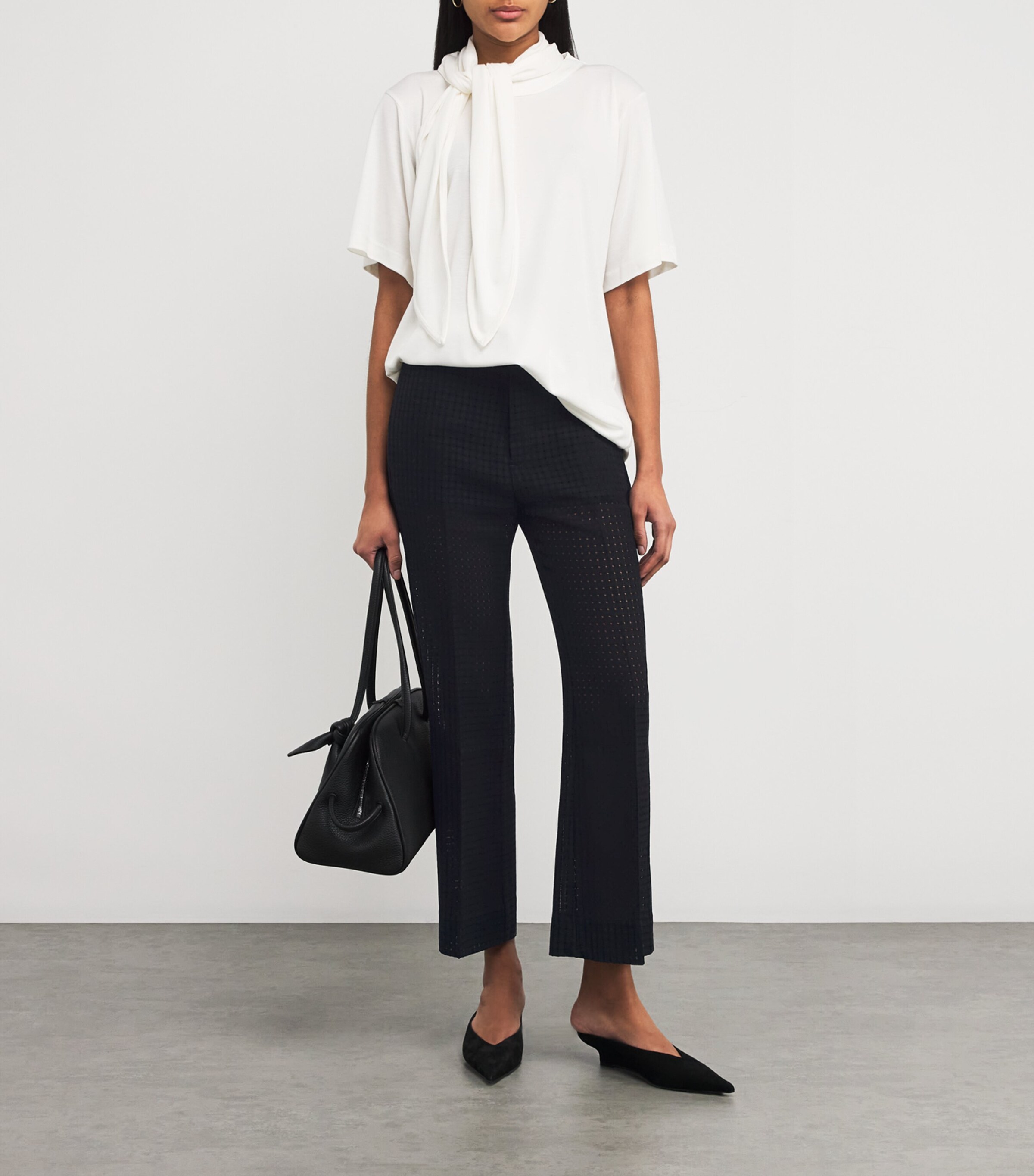 Organic Cotton Credo Straight Trousers 0999 BLACK Image 2