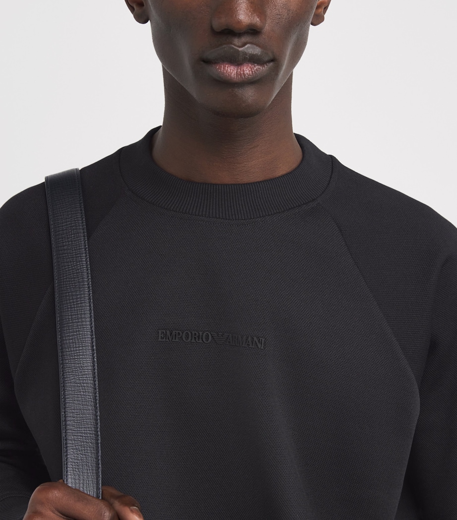 Cotton-Blend Piqué Logo Sweatshirt UC001 Image 6