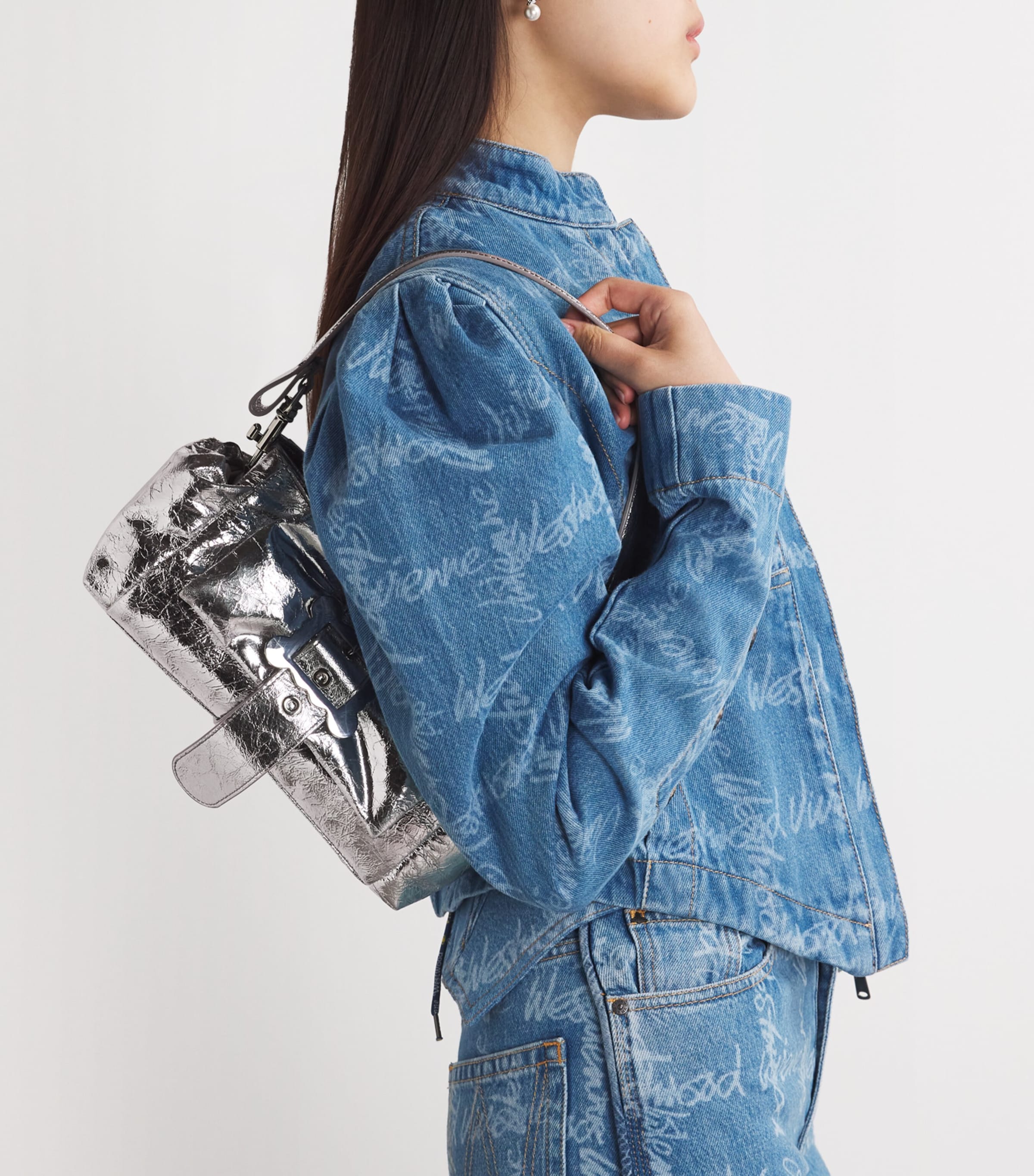 The Fifth Label Women's Hazel Long Sleeve Flared Short Mini Dress, Bla The Fifth Label Women\u0027s Long Sleeve Short Wrap Dress, Green Floral