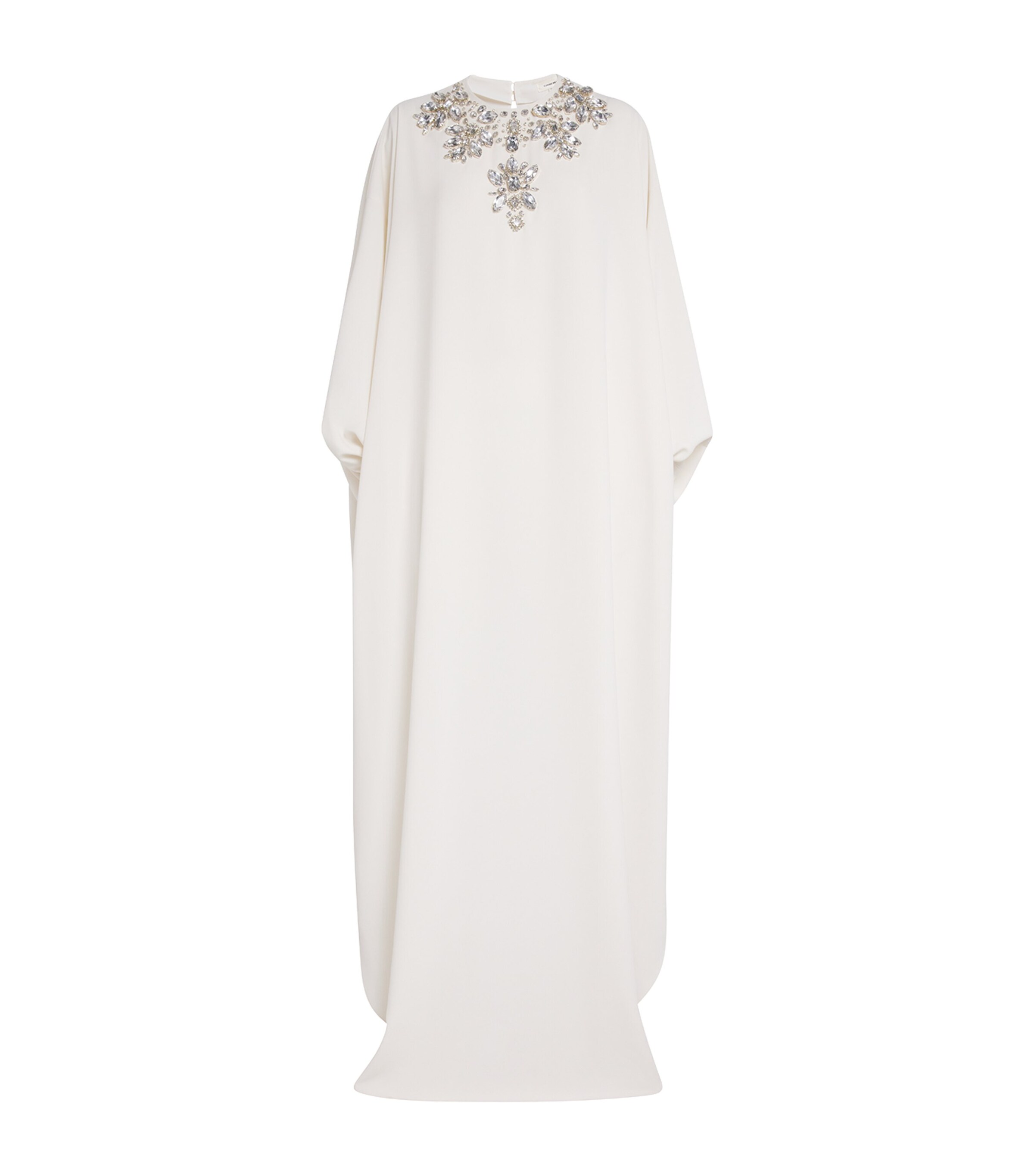 Cady Embroidered Kaftan Gown MS0007 - WHTE / SLVR Image 1