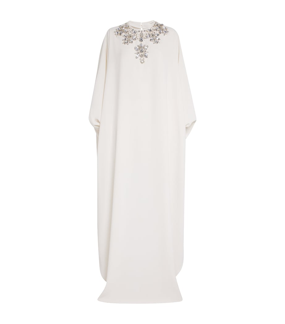 Cady Embroidered Kaftan Gown MS0007 - WHTE / SLVR Image 1