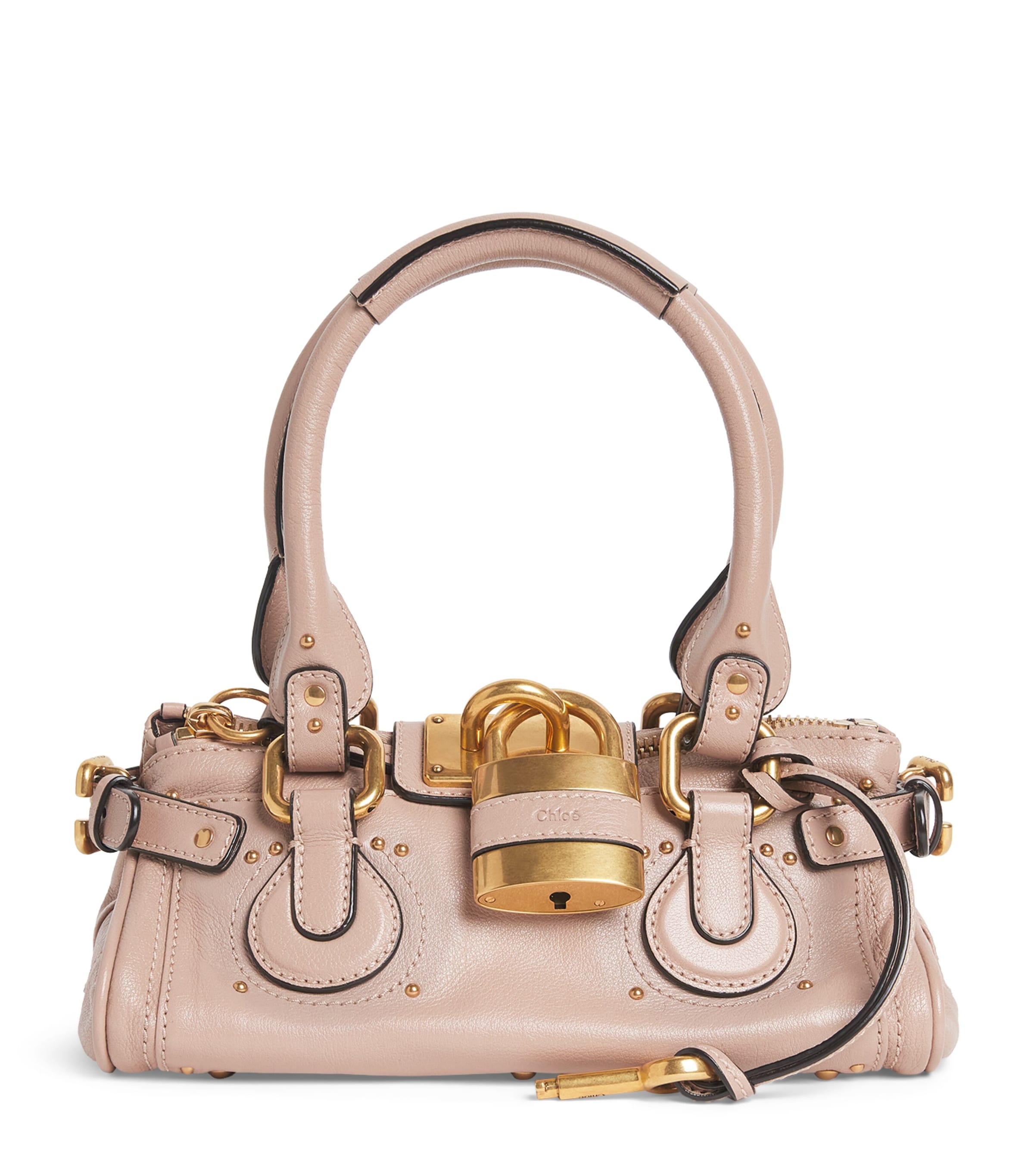 Chloé Small Leather Paddington Top-Handle Bag Earthy Pink Image 1