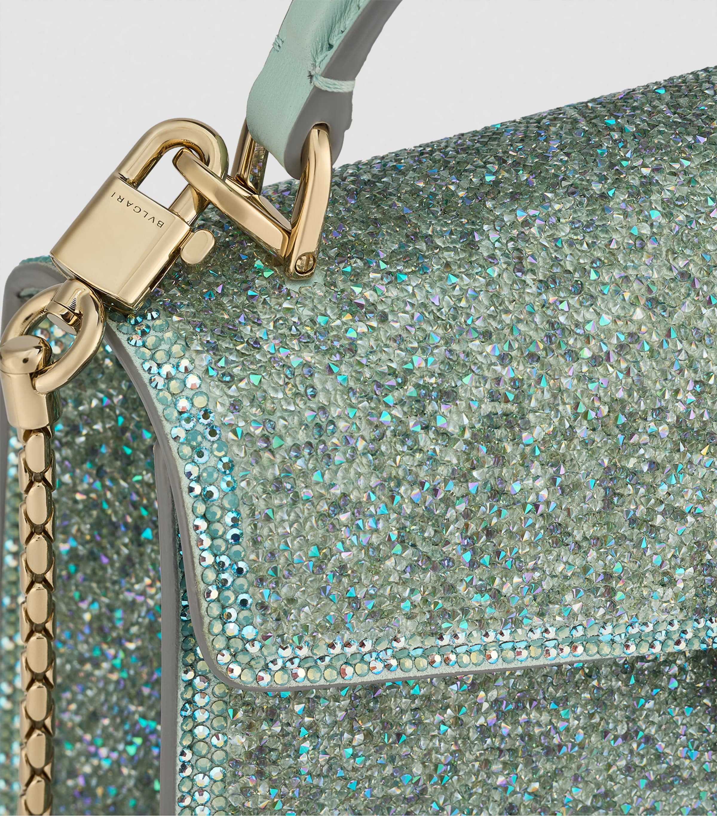 Mini Embellished Serpenti Forever Top-Handle Bag TURQUOISE Image 5