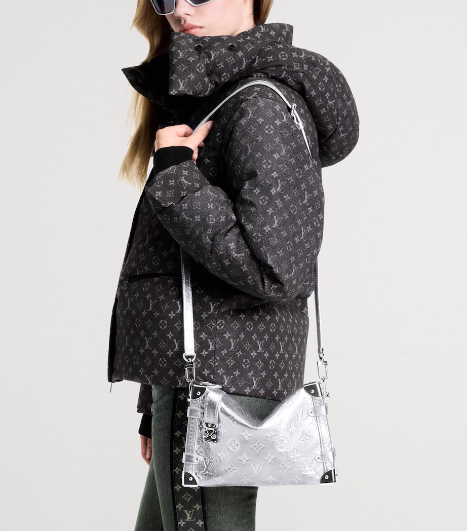 Leather Side Trunk MM Shoulder Bag SILVER Image 6