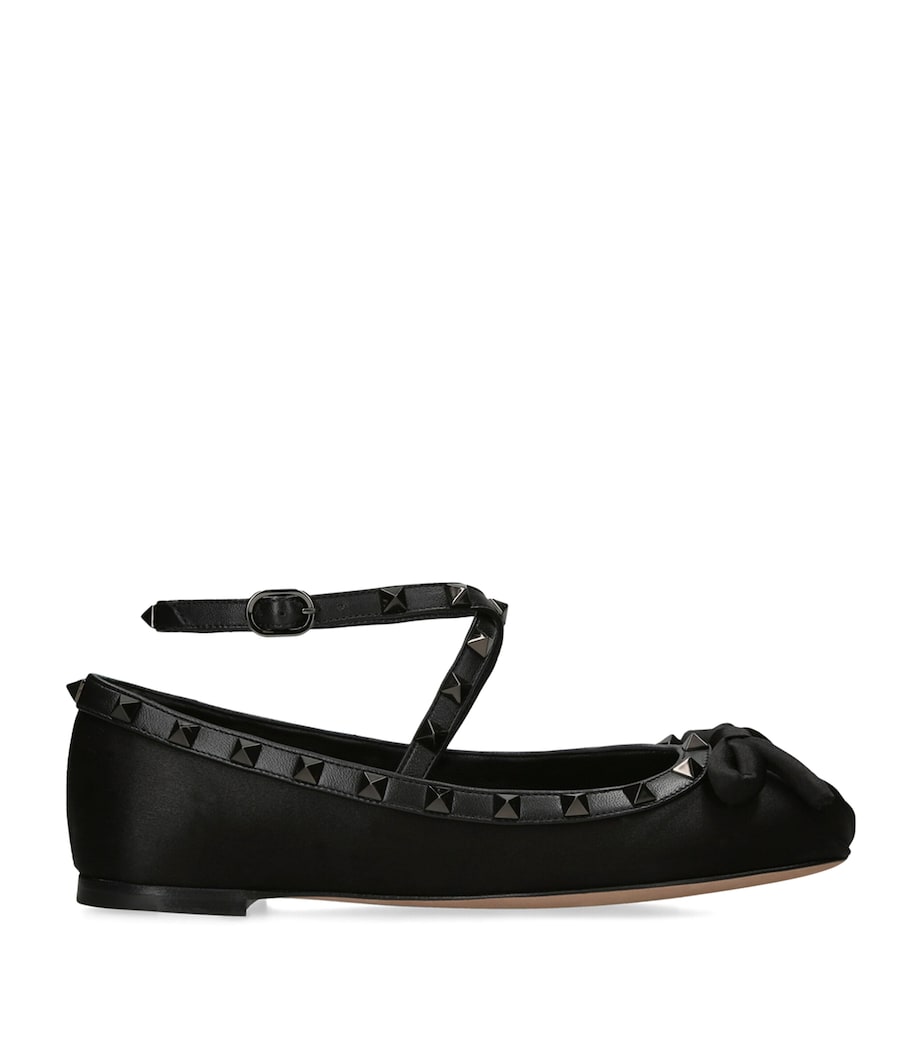 Valentino Garavani Rockstud Ballerina Flats Black Image 1