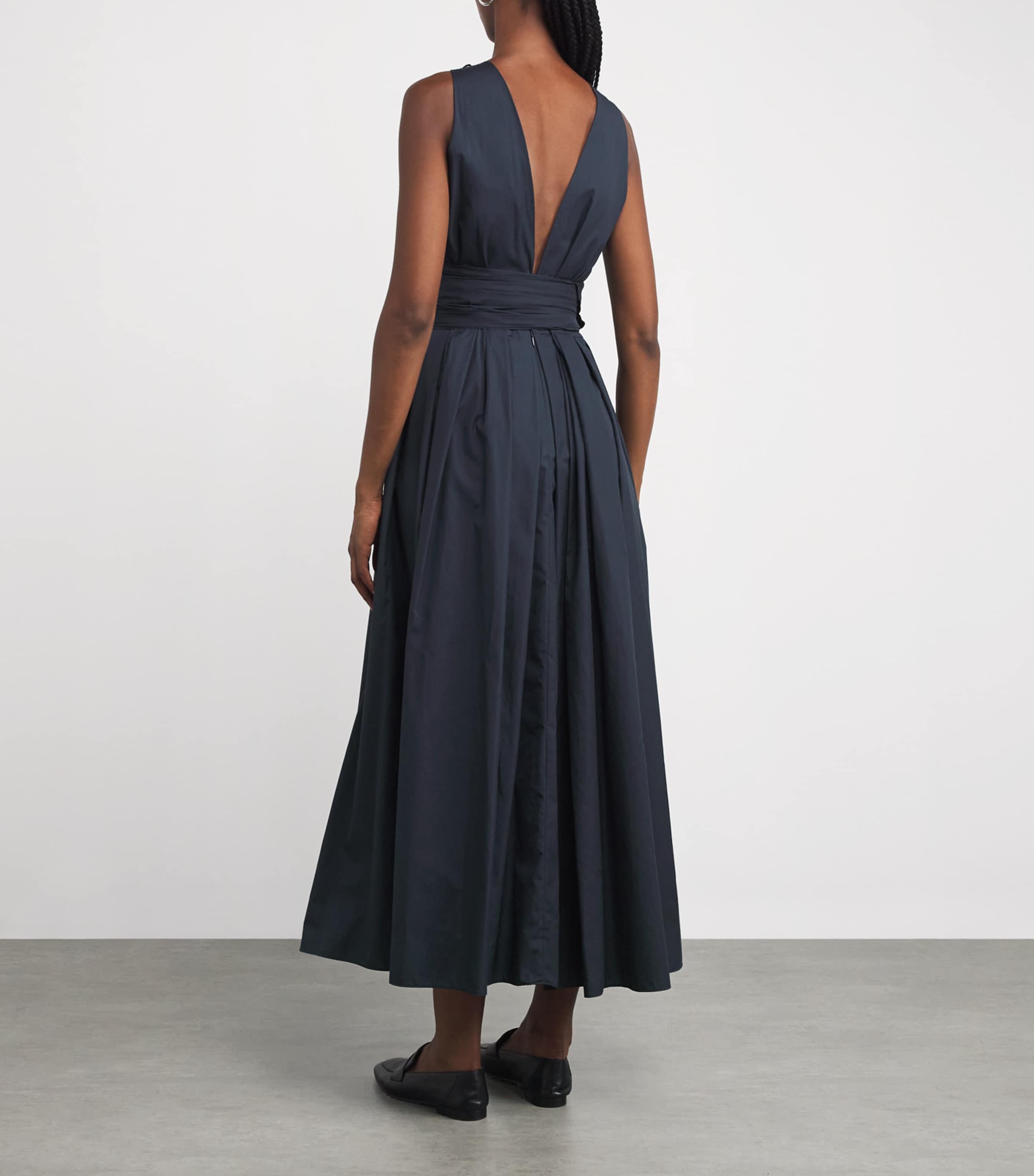 Cotton Sleeveless Midi Dress ULTRAMARINE Image 3