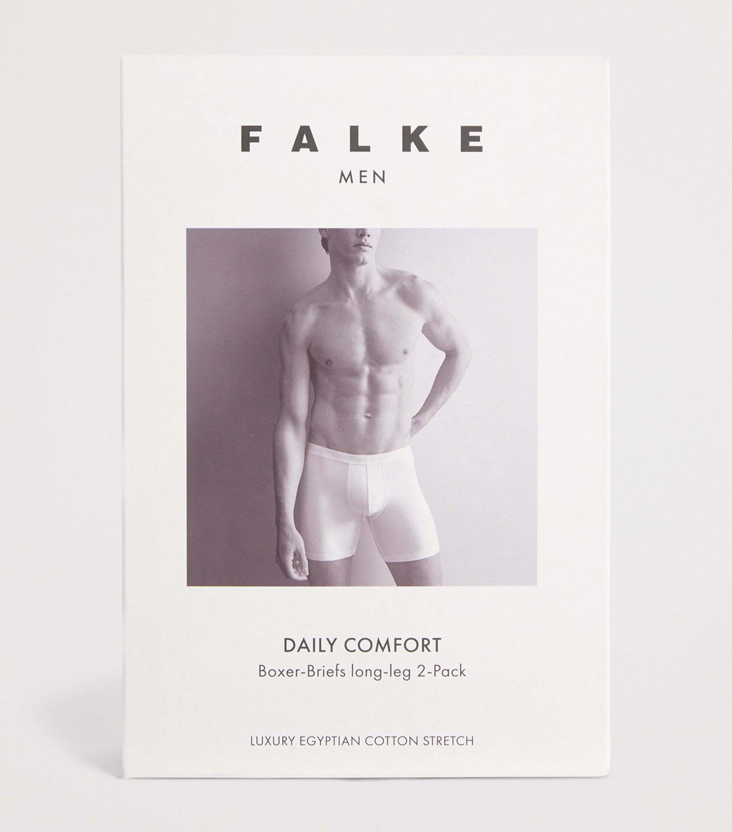 Falke Mens Stretch-Egyptian Cotton Boxer Briefs (Pack of 2) Black Image 4