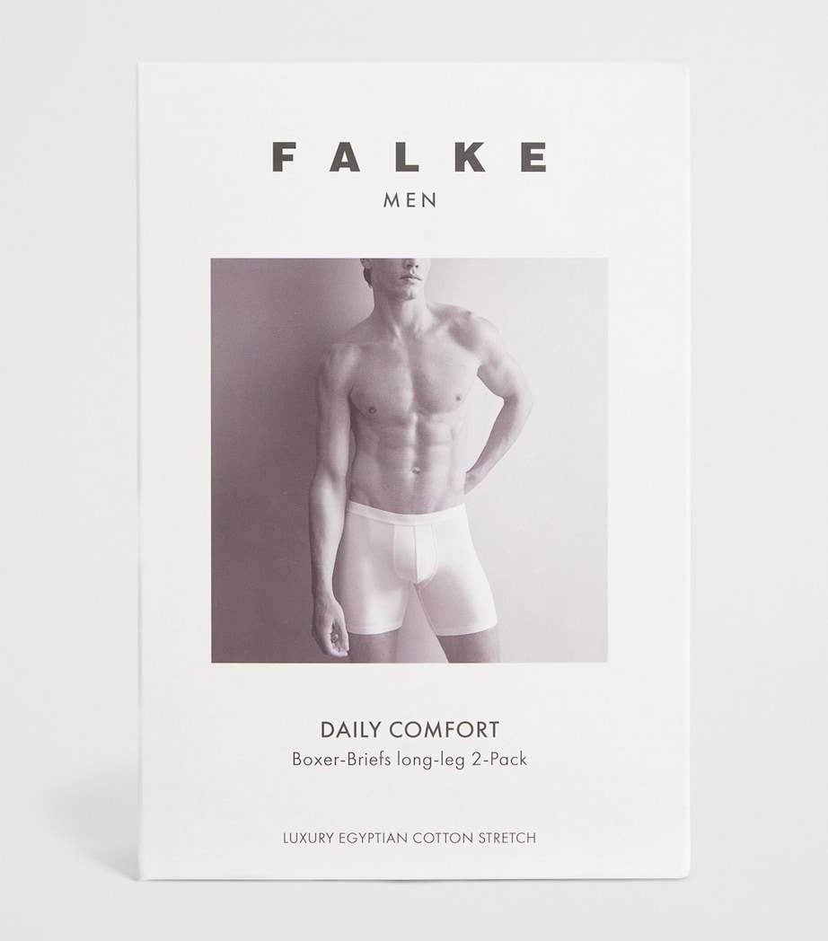 Falke Mens Stretch-Egyptian Cotton Boxer Briefs (Pack of 2) Black Image 4