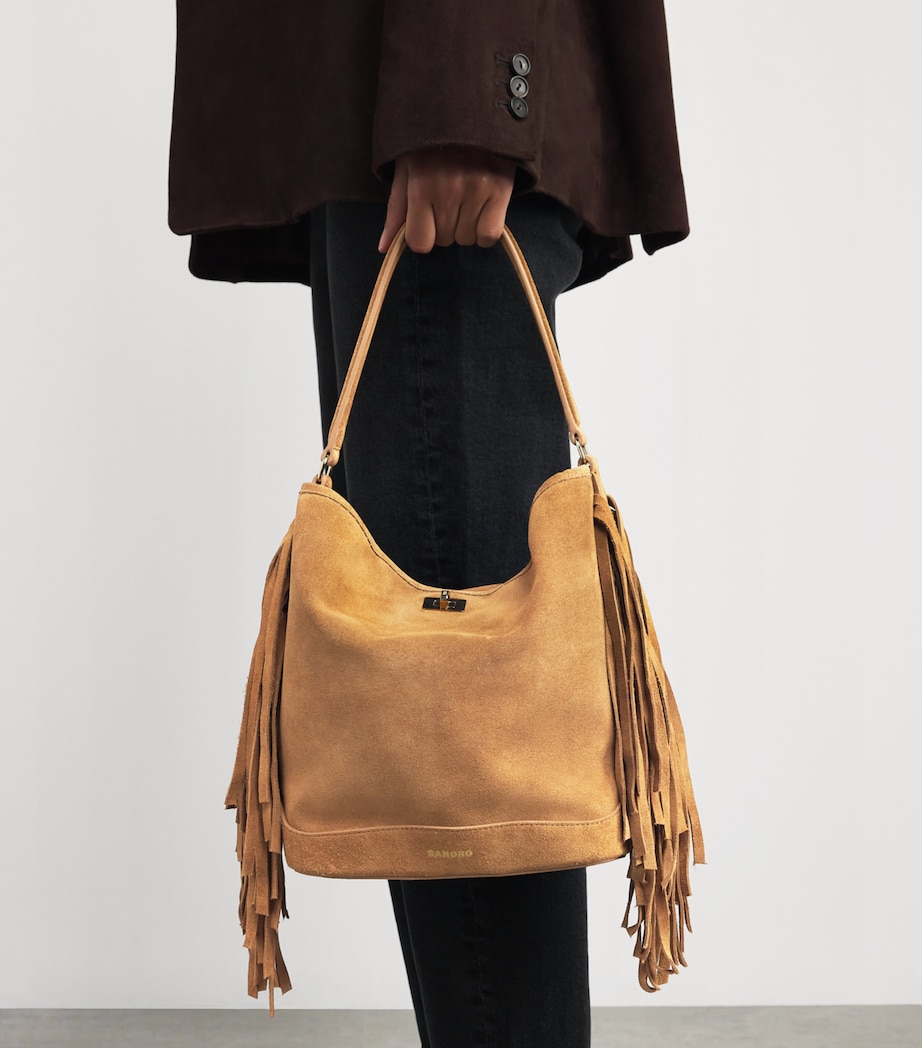 Suede Tangoso Bucket Bag CAMEL Image 2