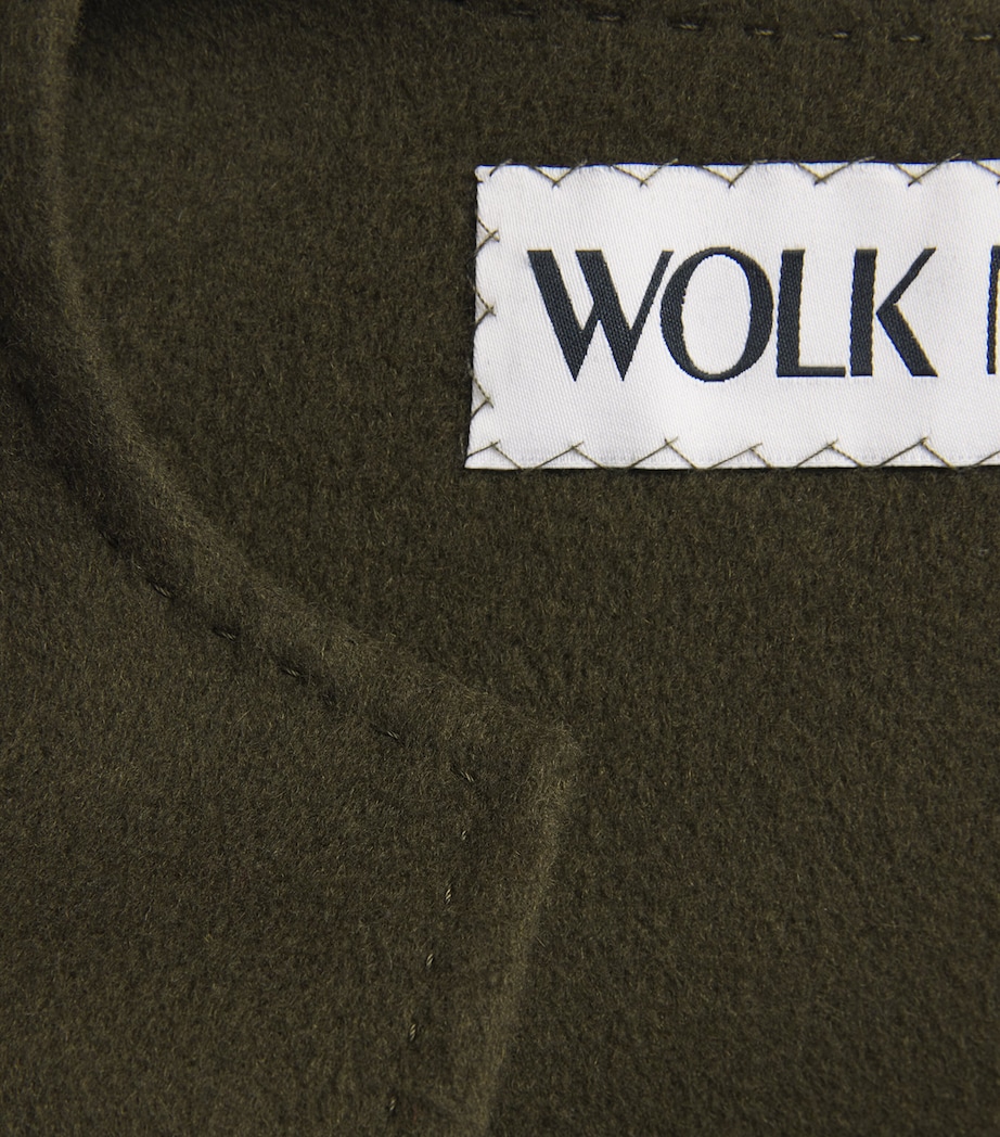 Wolk Morais Womens Cashmere Four Pocket Jacket Moss Image 5