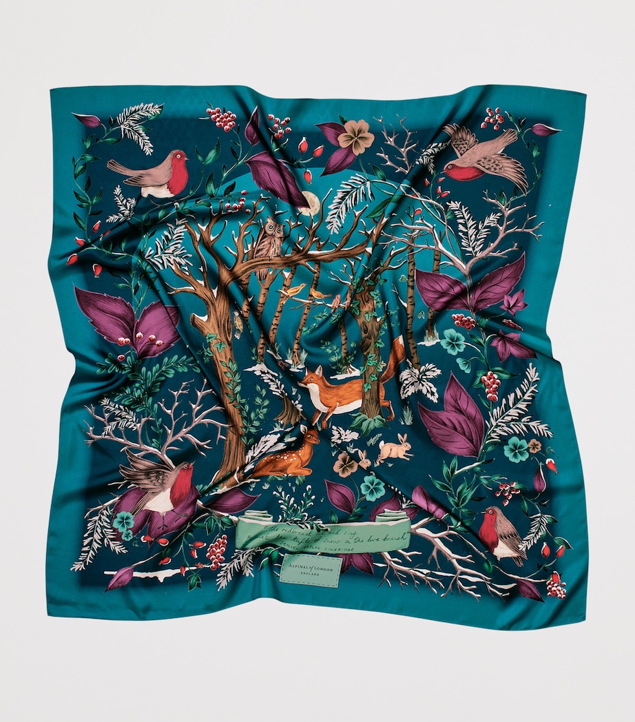 Silk Woodland Scarf PEACOCK Image 2