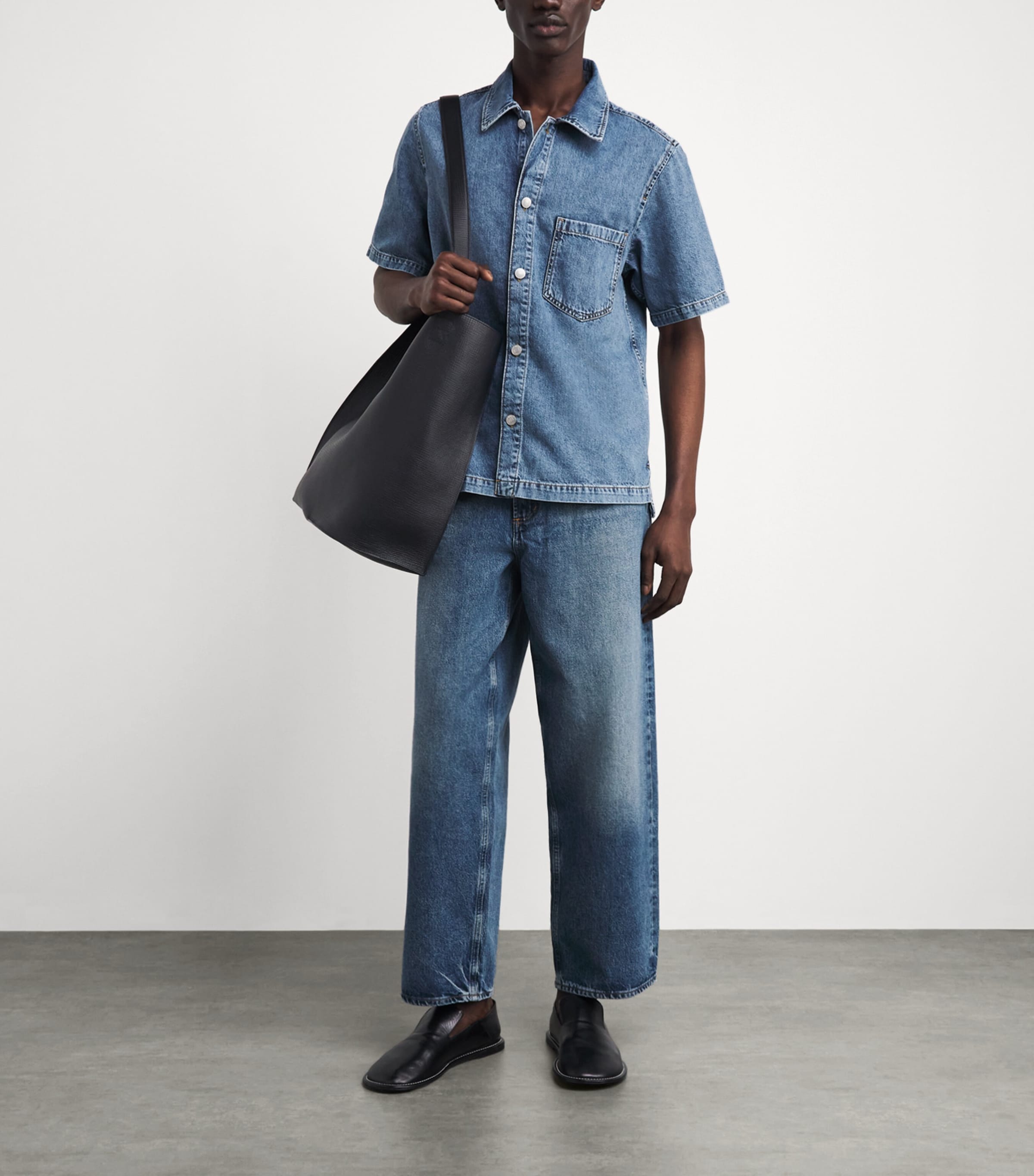 Simkhai Mens Ardent Denim Shirt Powell Image 2
